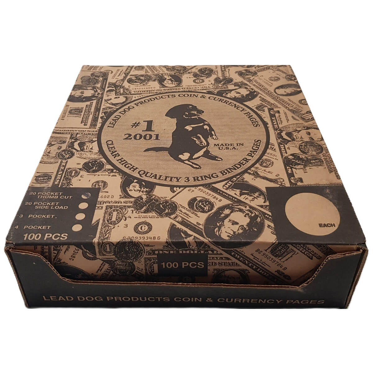 20 Pockets Notebook Pages for 2x2 Coin Flips - 5pcs