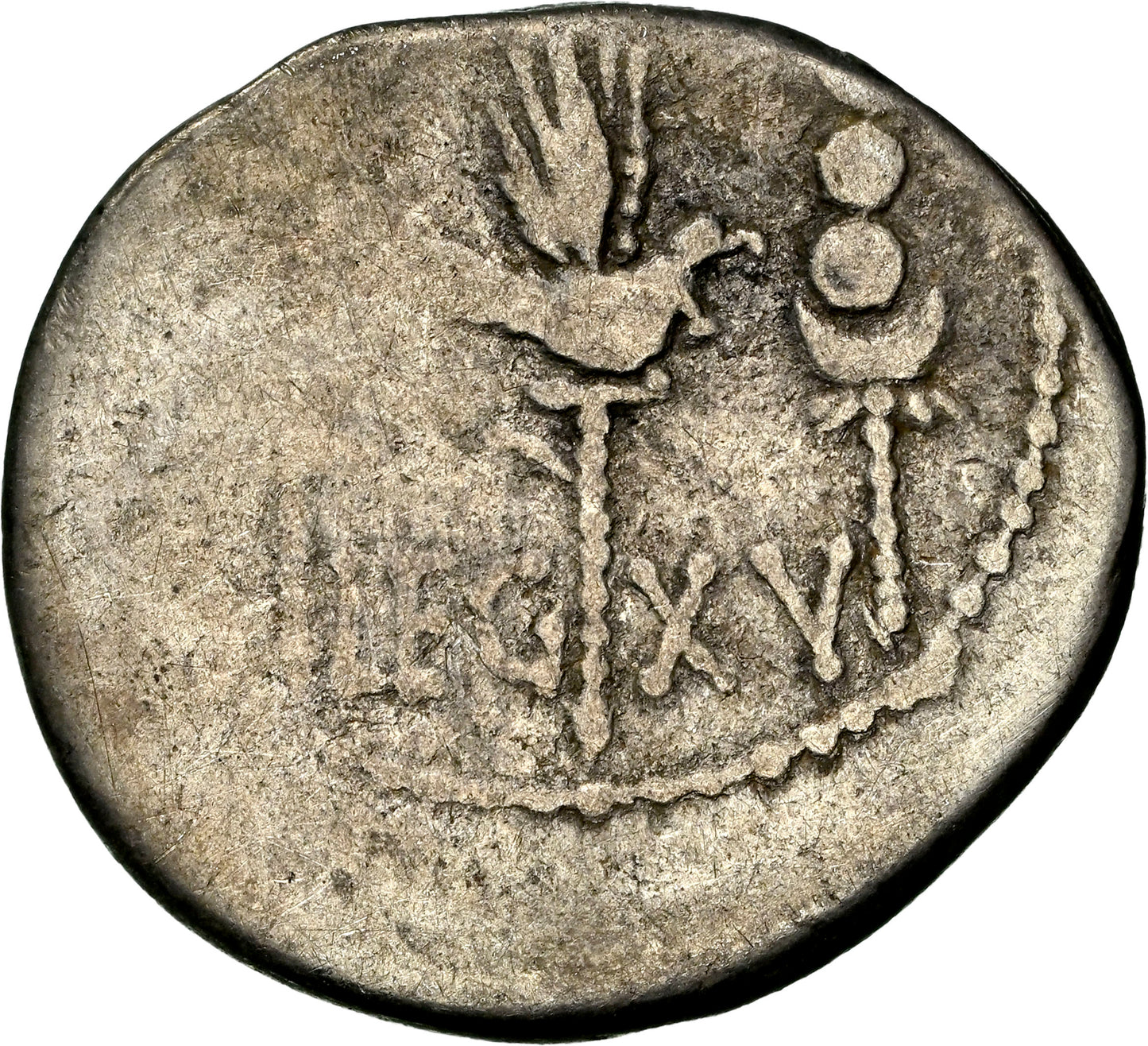 Roman Imperatorial - Marc Antony - Silver Denarius - NGC VG - Crawf. 544/30