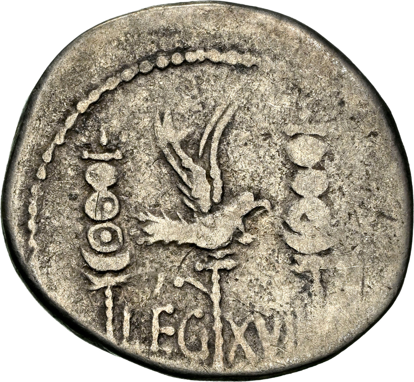 Roman Imperatorial - Marc Antony - Silver Denarius - NGC F - Crawf. 544/33