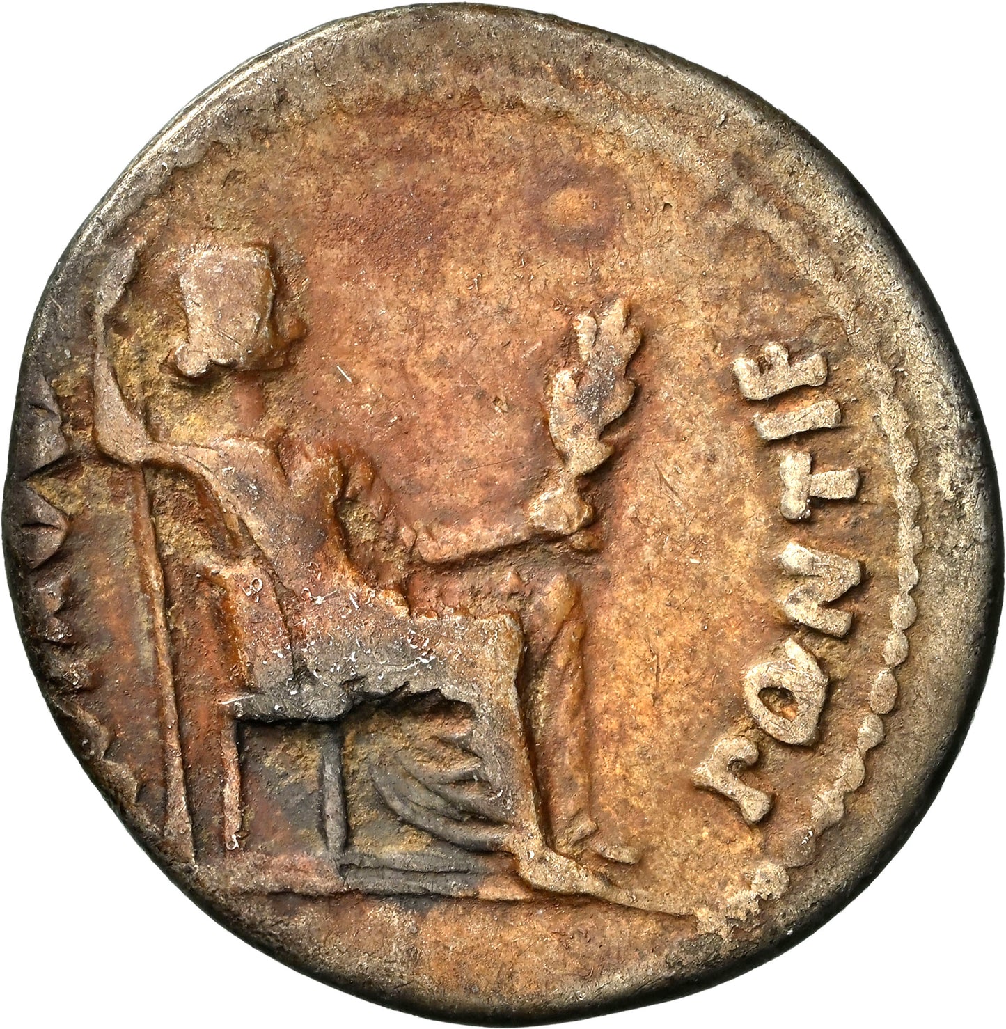 Roman Empire - Tiberius - Silver Denarius - NGC VG - RIC:26