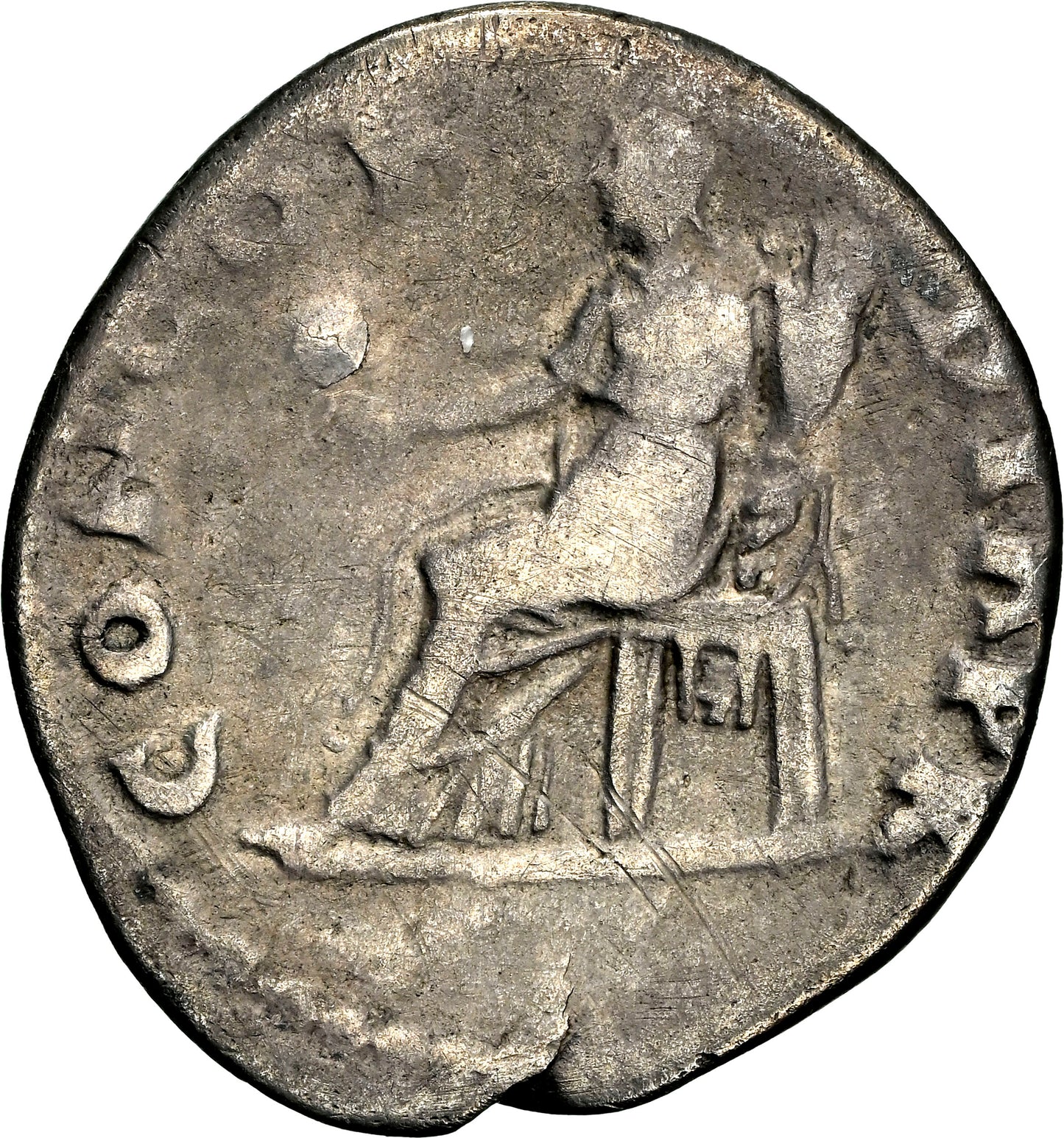 Roman Empire - Vitellius - Perhaps Plated Denarius - NGC Ch F - RIC:90