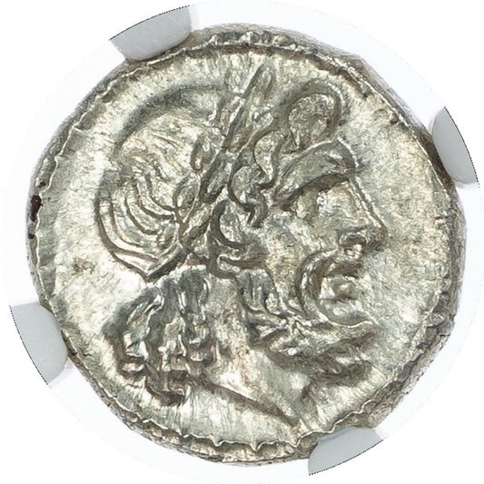 Roman Republic - Anonymous - Silver Victoriatus - NGC MS - Crawf:95/1a