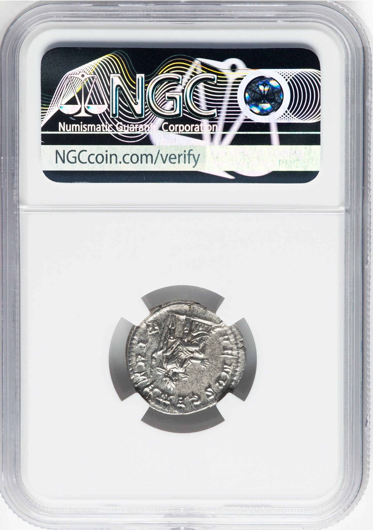 Roman Empire - Julia Domna - Silver Denarius - NGC Ch AU - RIC:388c
