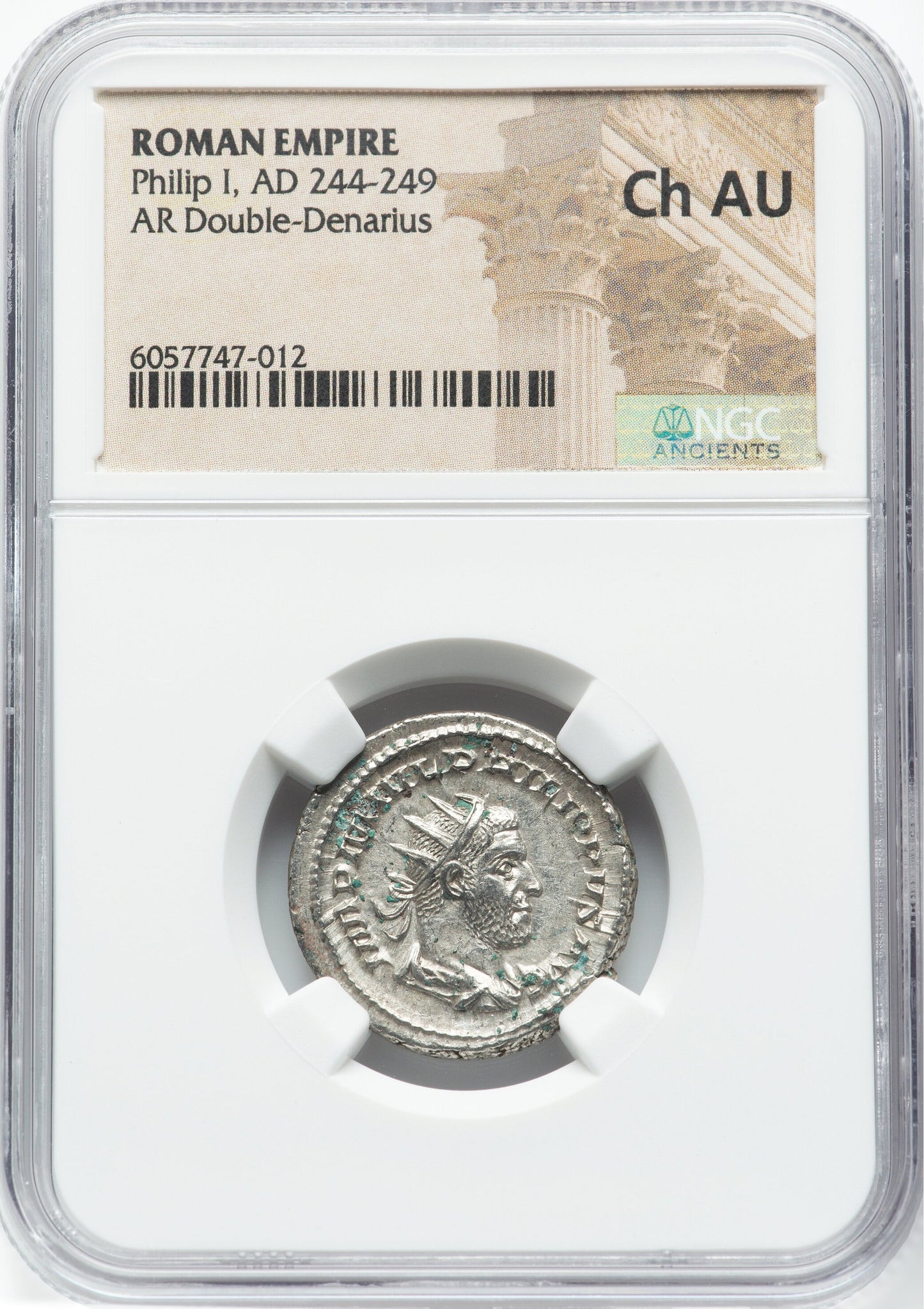 Roman Empire - Philip I - Silver Double-Denarius - NGC Ch AU - RIC:76