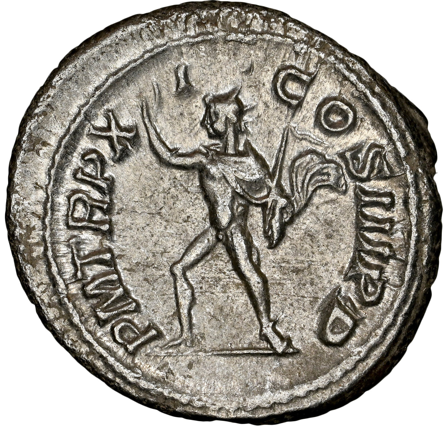 Roman Empire - Severus Alexander - Silver Denarius - NGC AU - RIC:114
