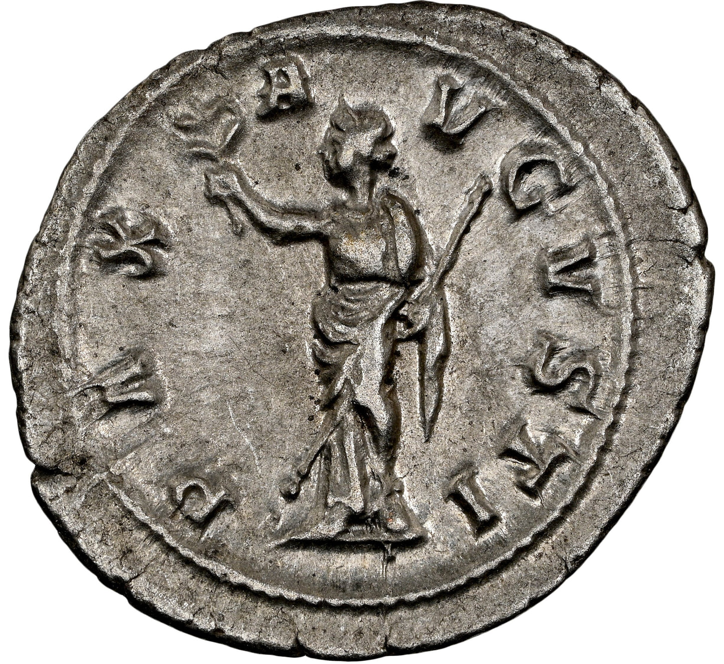 Roman Empire - Maximinus I - Silver Denarius - NGC AU