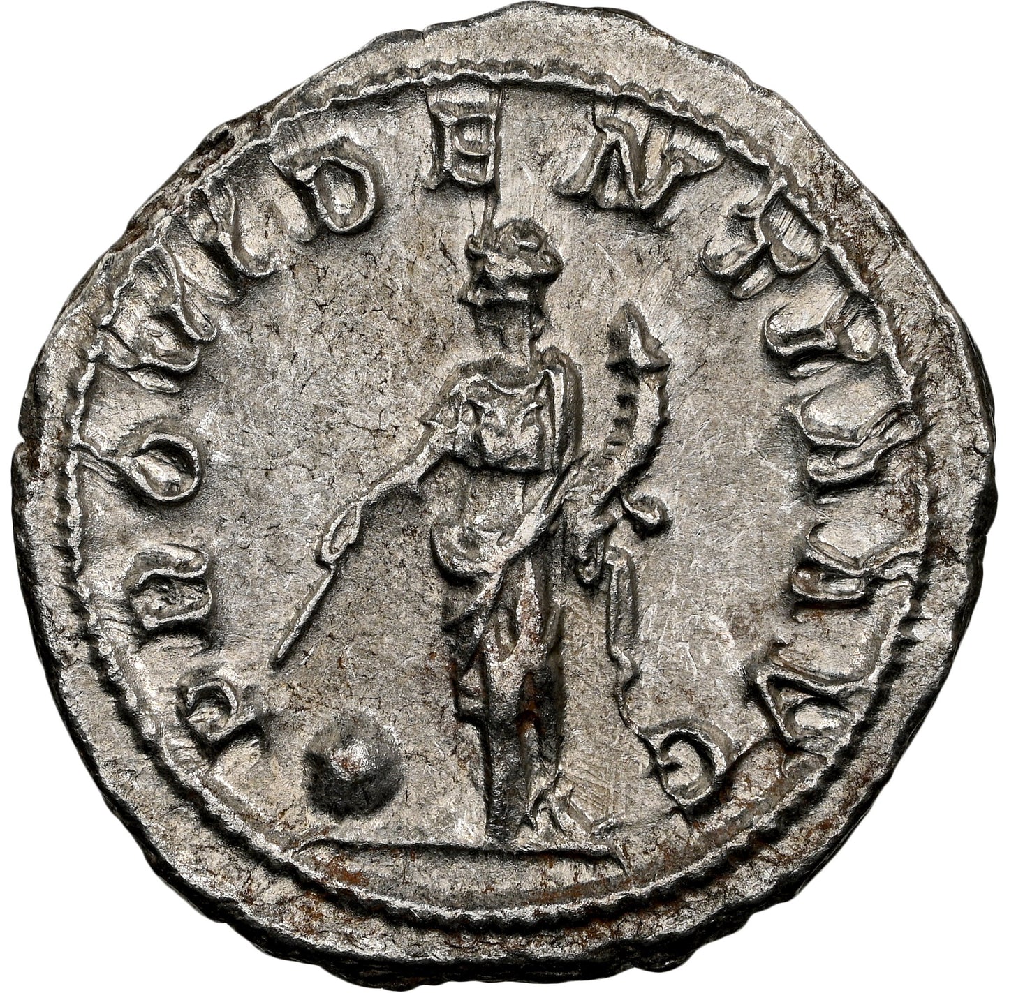 Roman Empire - Maximinus I - Silver Denarius - NGC AU