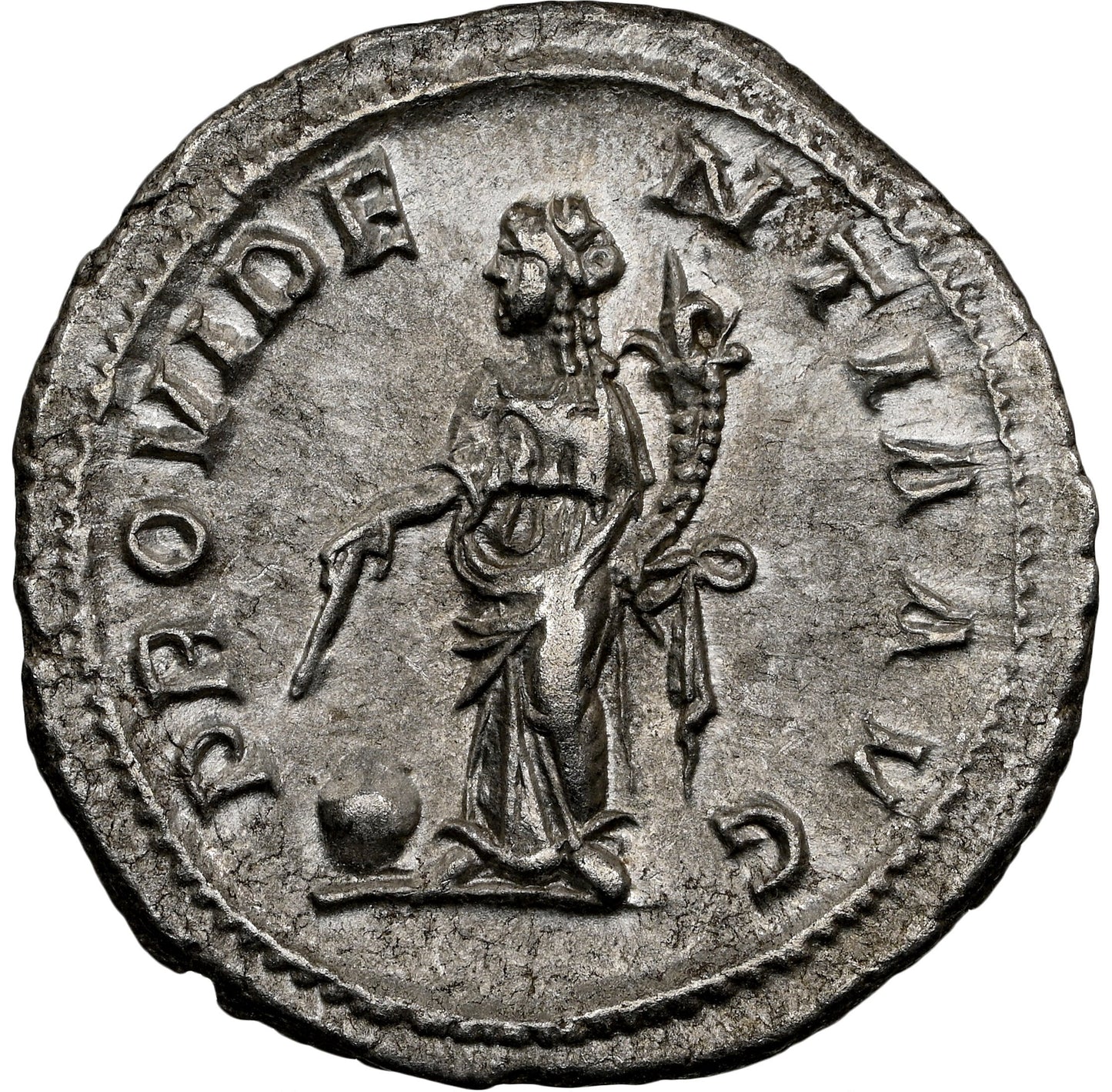 Roman Empire - Maximinus I - Silver Denarius - NGC Ch AU
