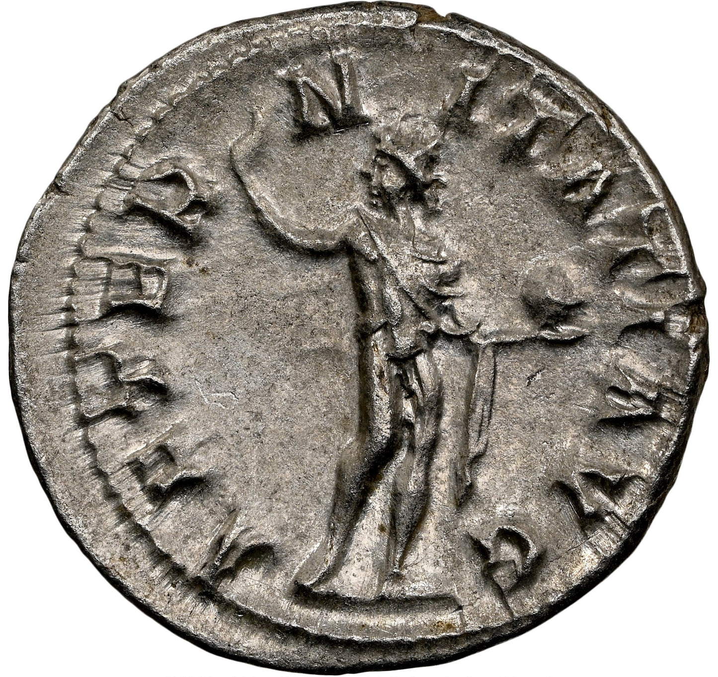 Roman Empire - Gordian III - Silver Denarius - NGC Ch AU