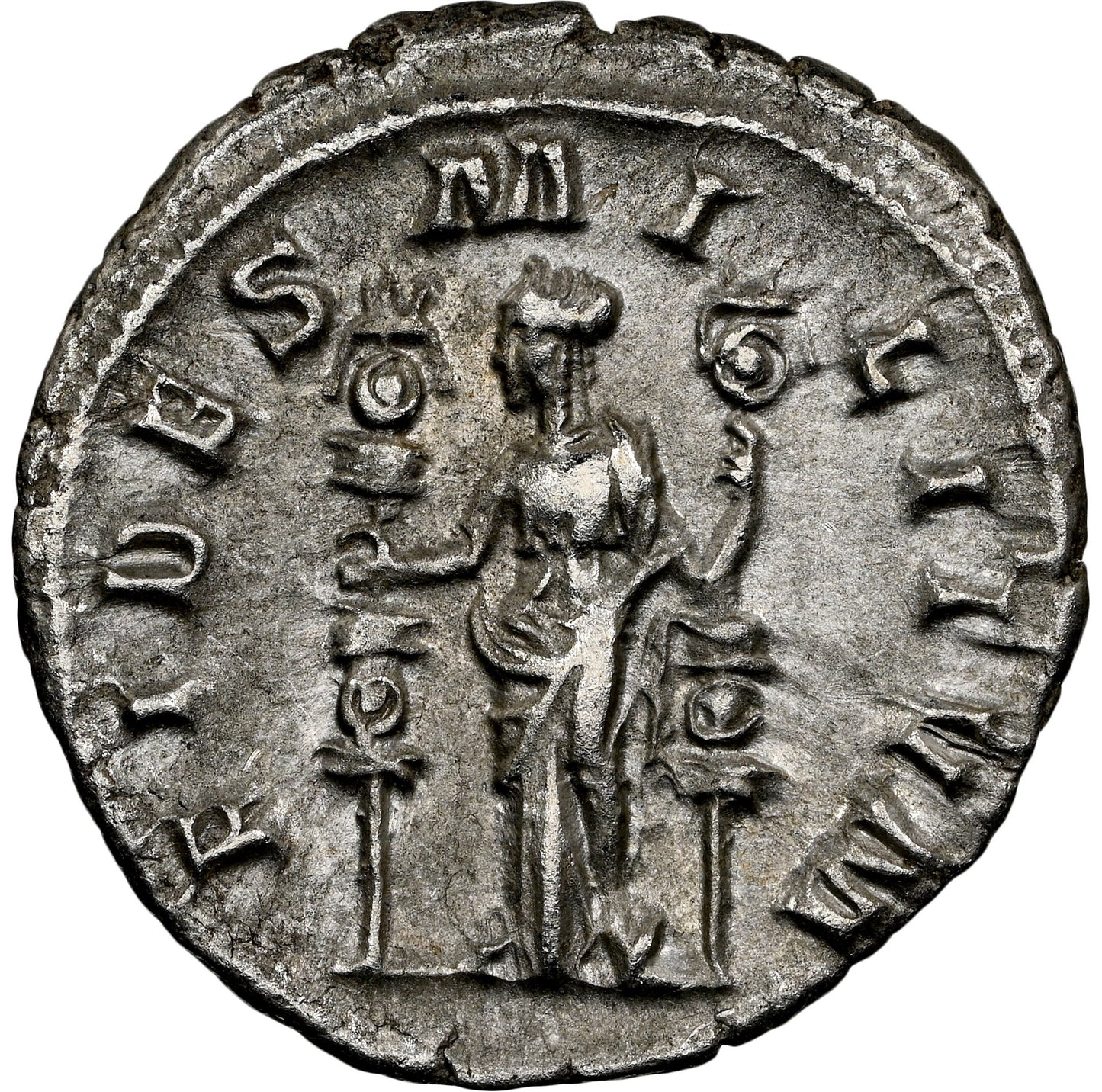 Roman Empire - Maximinus I - Silver Denarius - NGC Ch XF