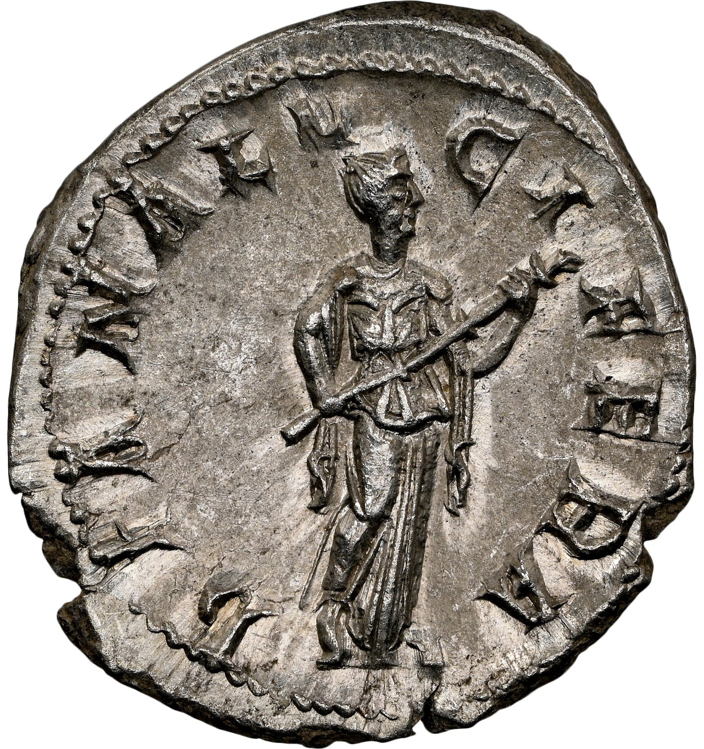 Roman Empire - Gordian III - Silver Denarius - NGC Ch AU