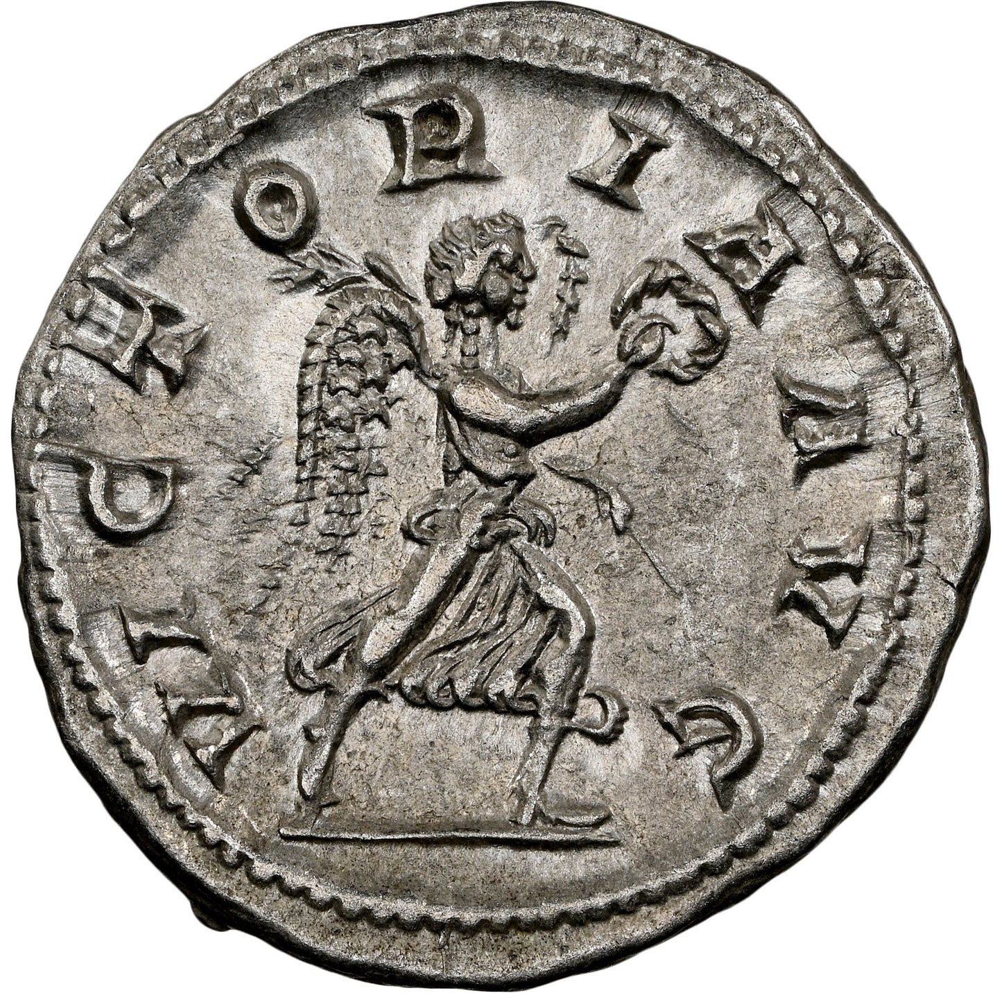 Roman Empire - Maximinus I - Silver Denarius - NGC AU
