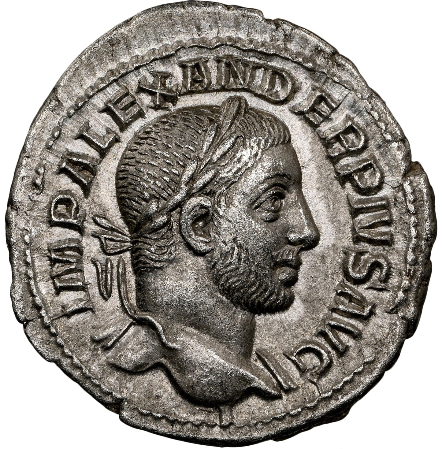 Roman Empire - Severus Alexander - Silver Denarius - NGC AU