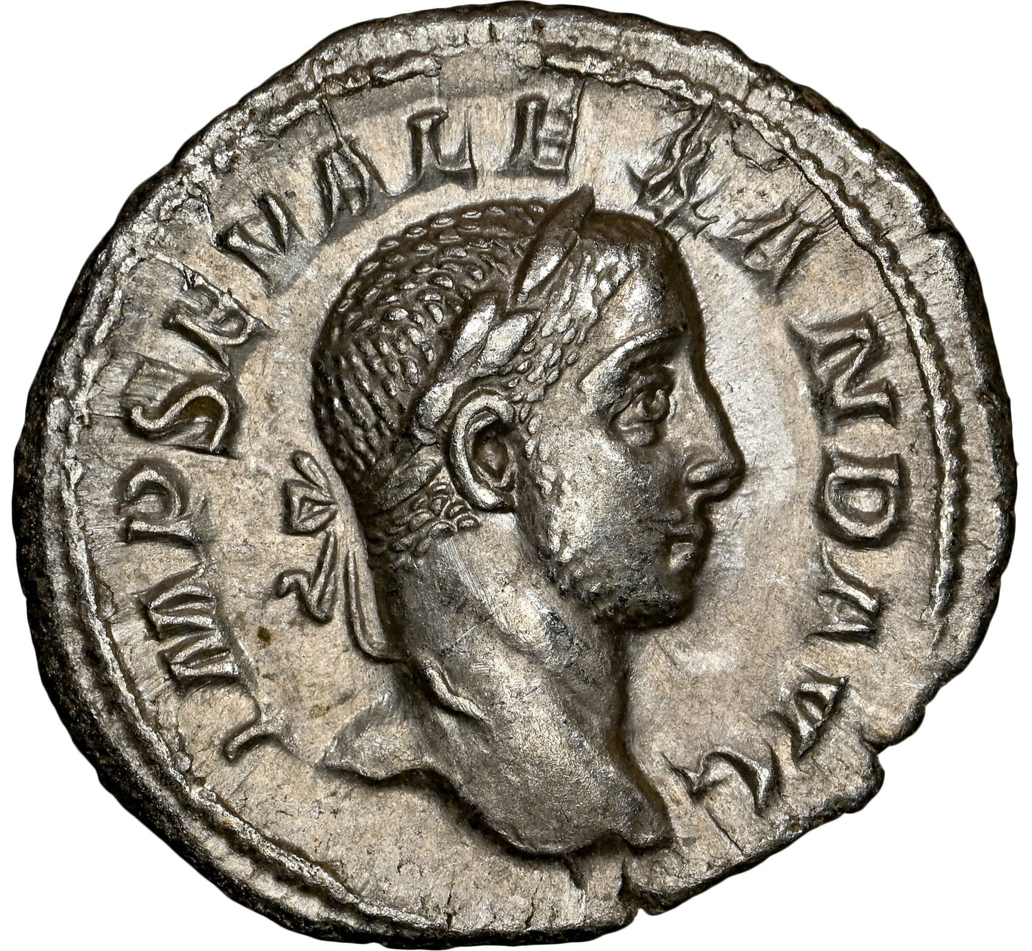 Roman Empire - Severus Alexander - Silver Denarius - NGC Ch AU - RIC:225