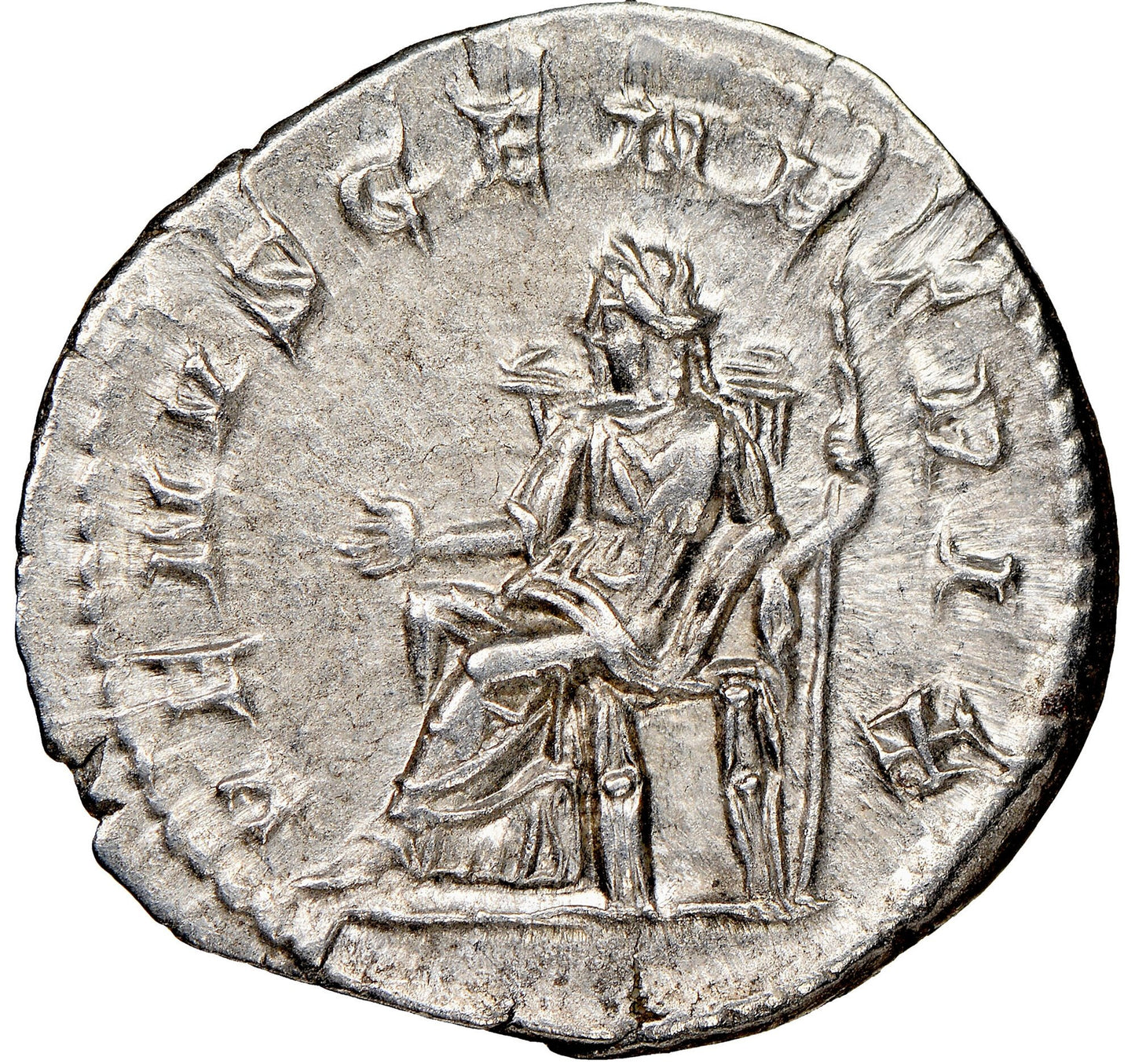 Roman Empire - Julia Domna - Silver Denarius - NGC Ch AU - RIC:388c