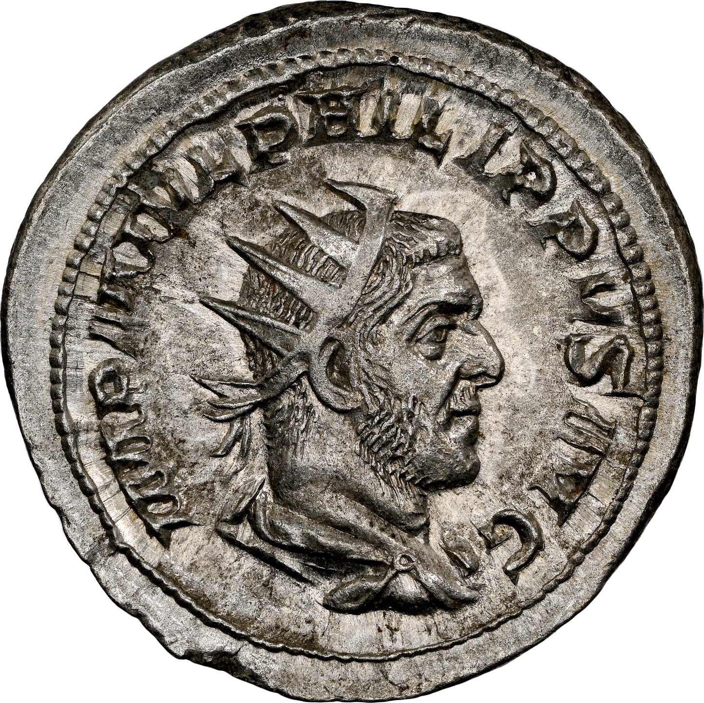 Roman Empire - Philip I - Silver Double-Denarius - NGC Ch XF - RIC:27b