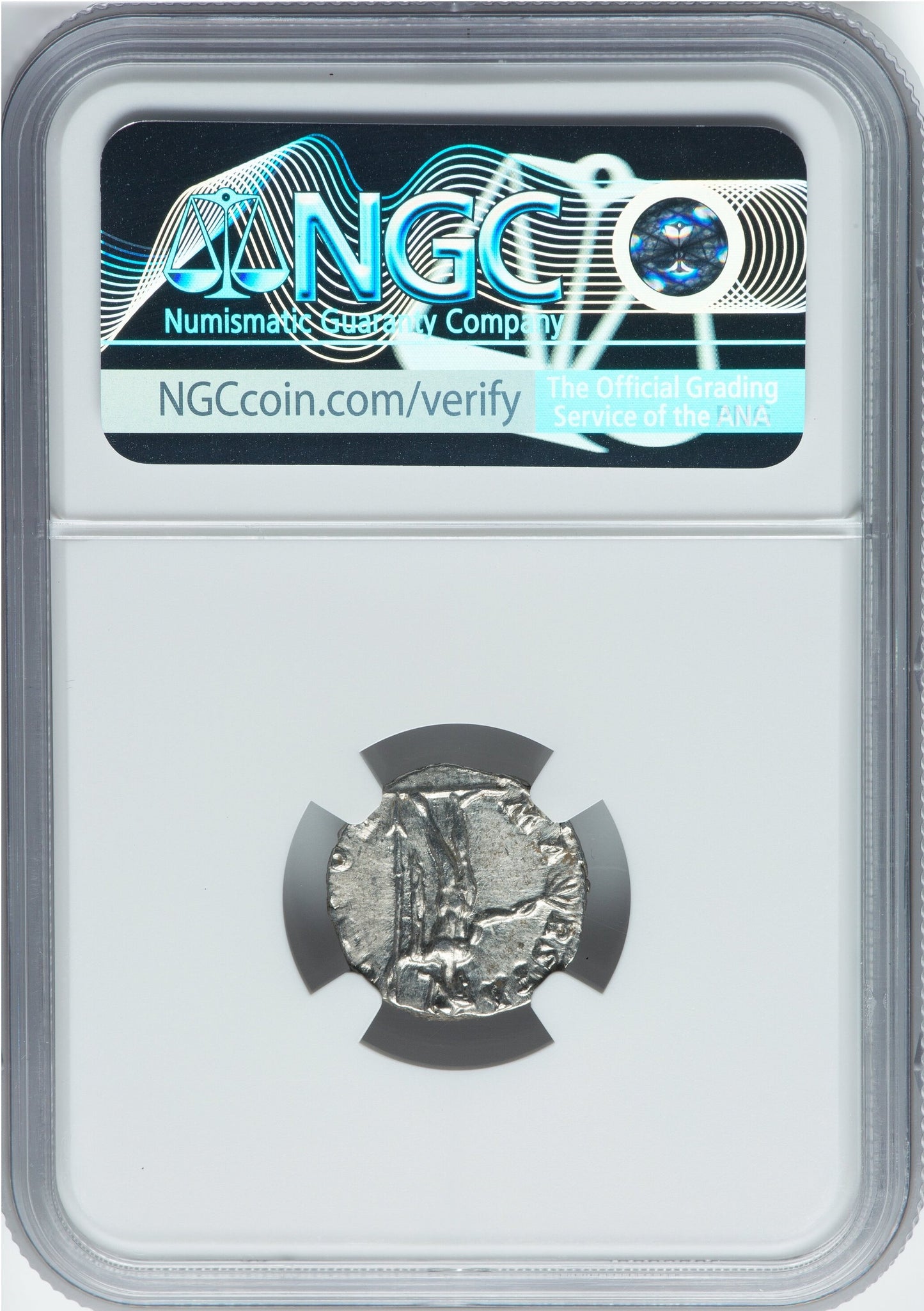 Roman Empire - Septimius Severus - Silver Denarius - NGC Ch AU - RIC:45