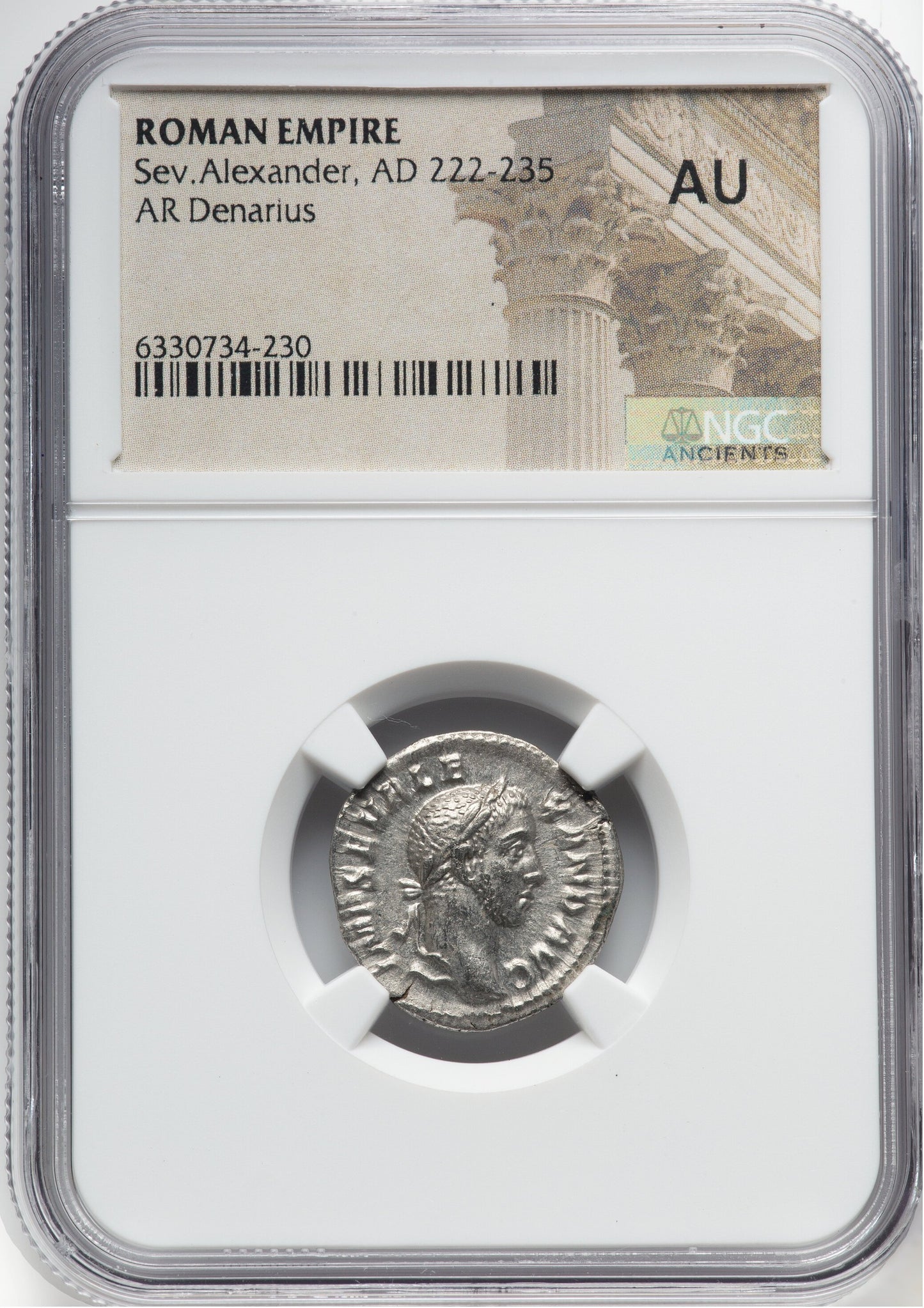 Roman Empire - Severus Alexander - Silver Denarius - NGC AU - RIC:85