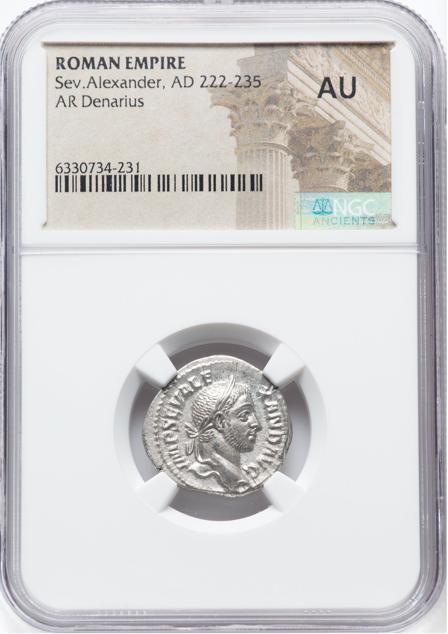 Roman Empire - Severus Alexander - Silver Denarius - NGC AU - RIC:194
