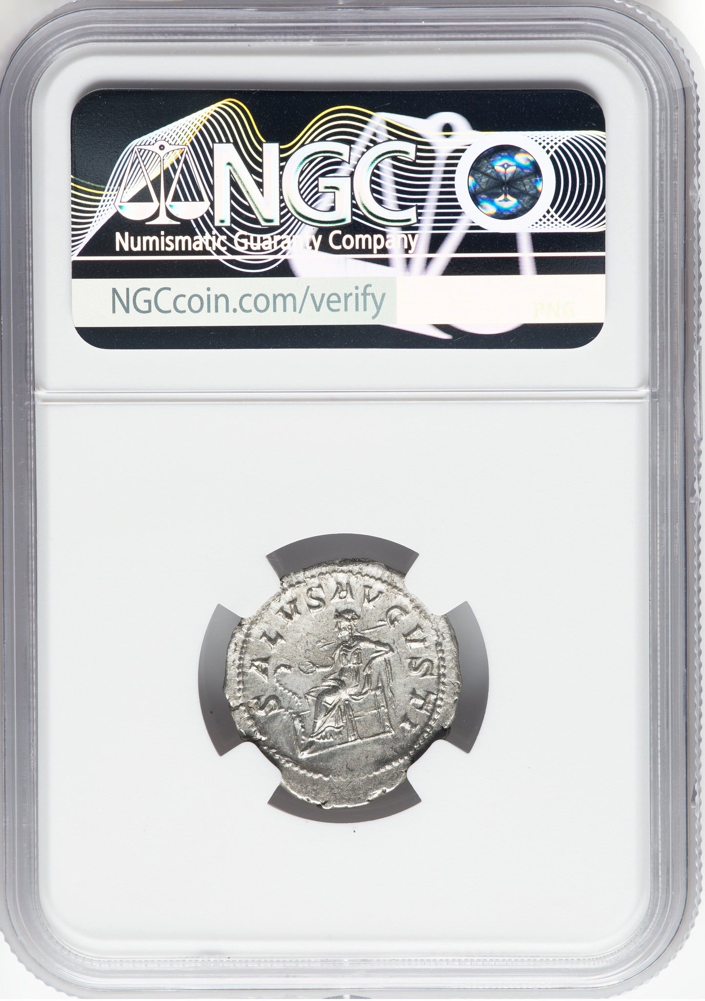 Roman Empire - Maximinus I - Silver Denarius - NGC AU