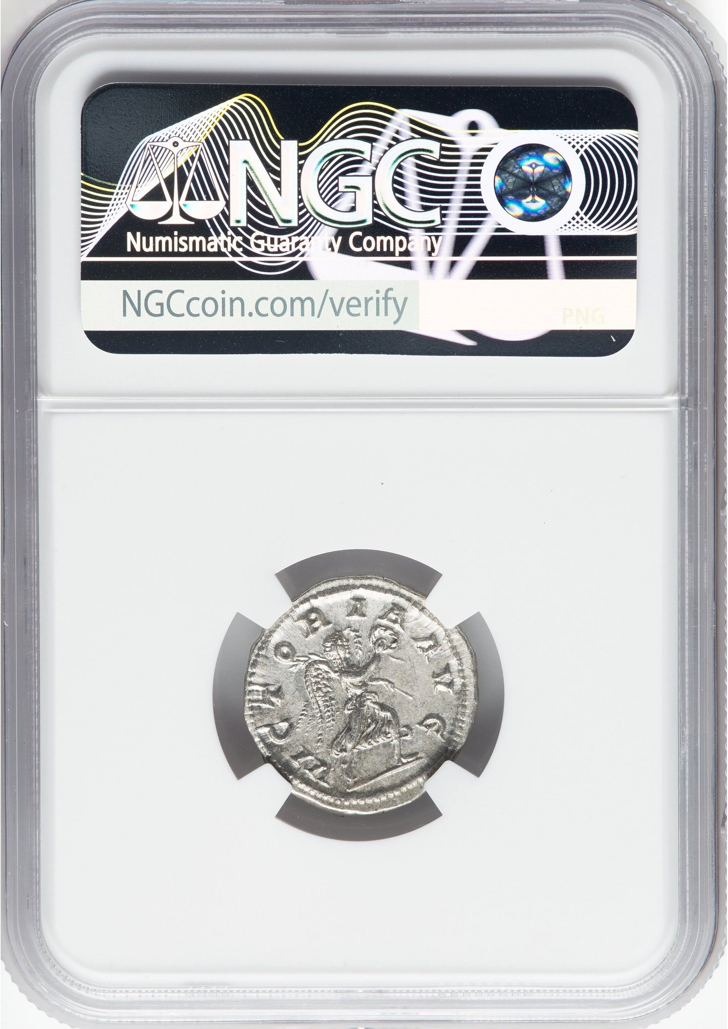 Roman Empire - Maximinus I - Silver Denarius - NGC AU