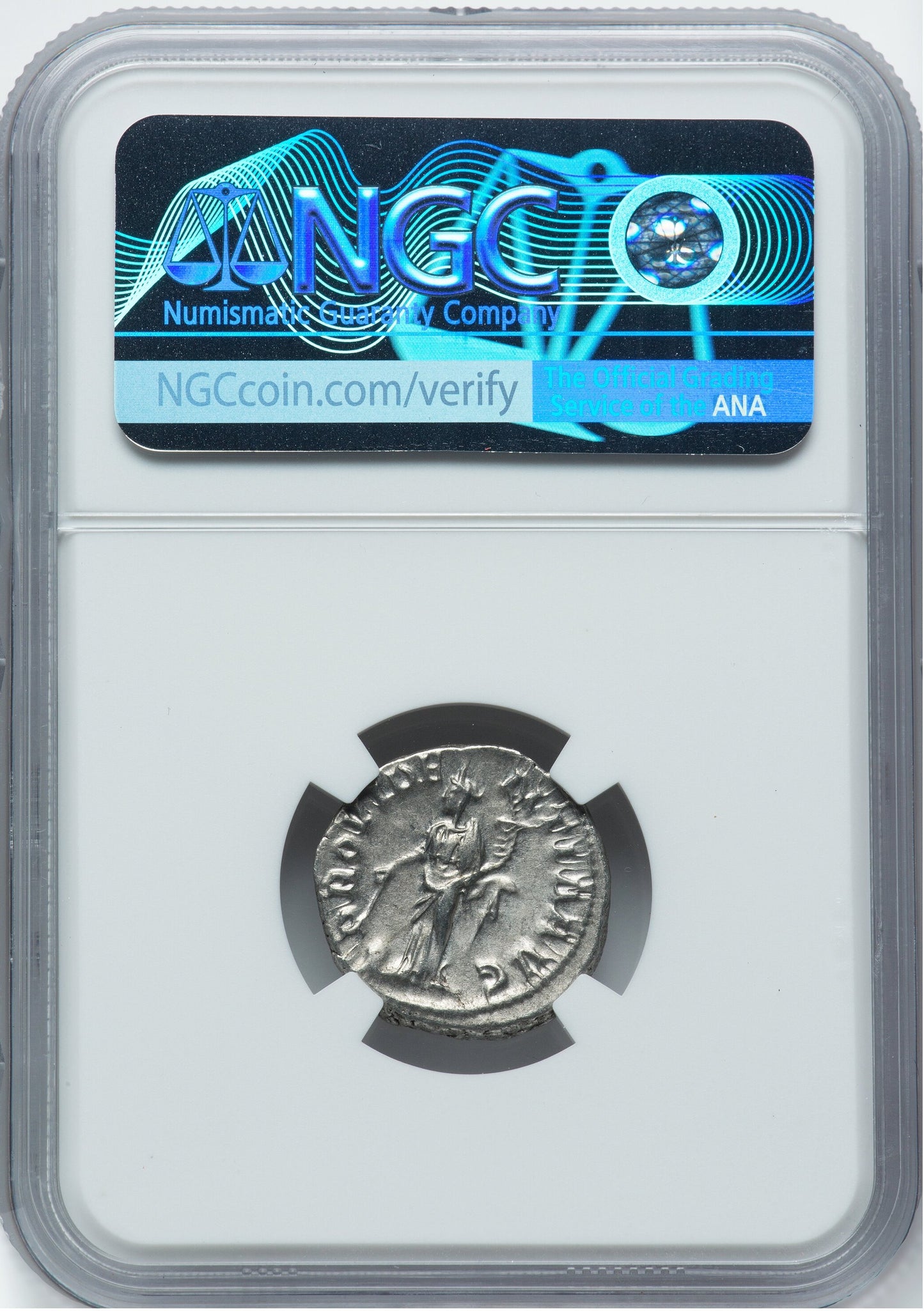 Roman Empire - Maximinus I - Silver Denarius - NGC AU