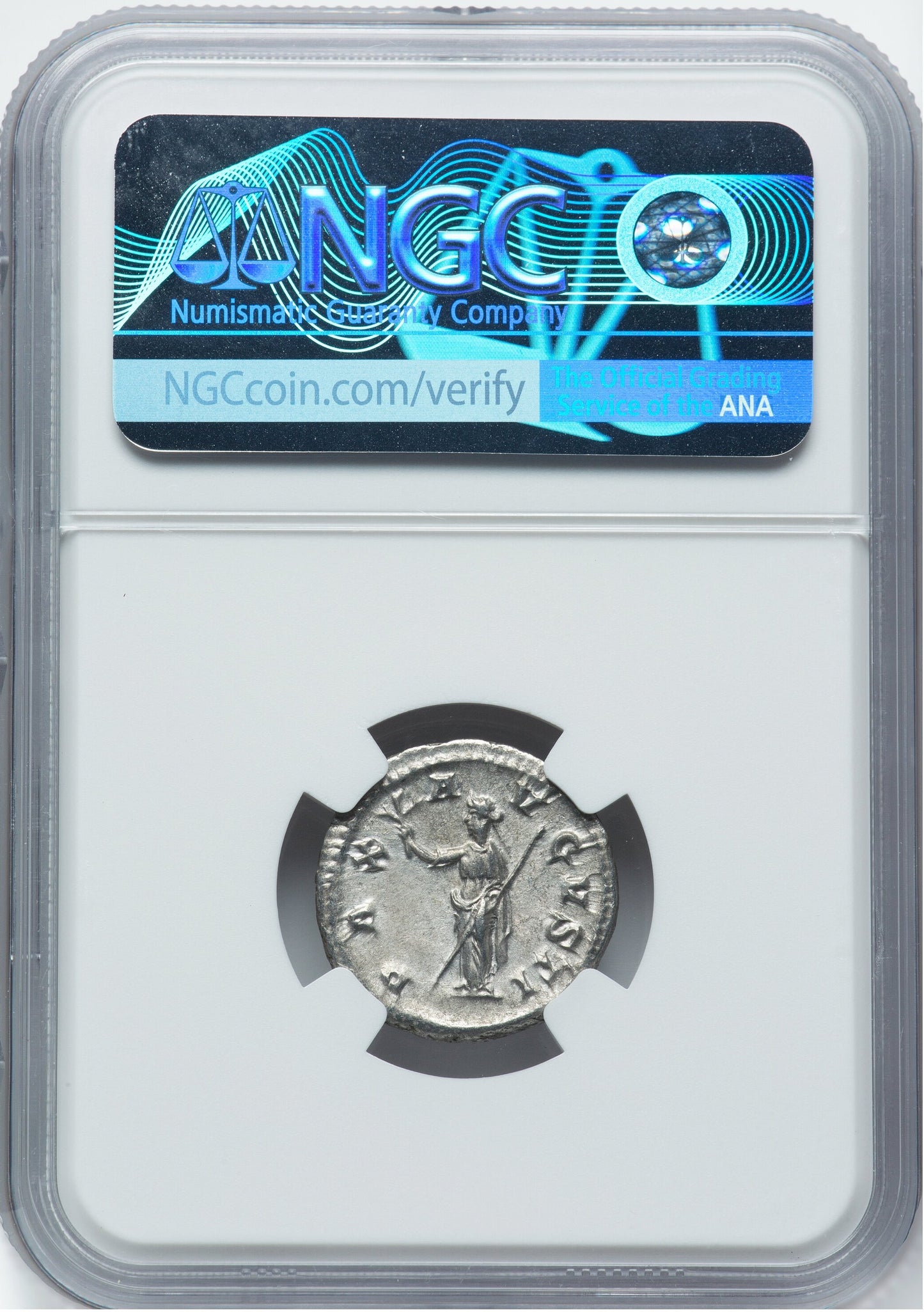 Roman Empire - Maximinus I - Silver Denarius - NGC AU