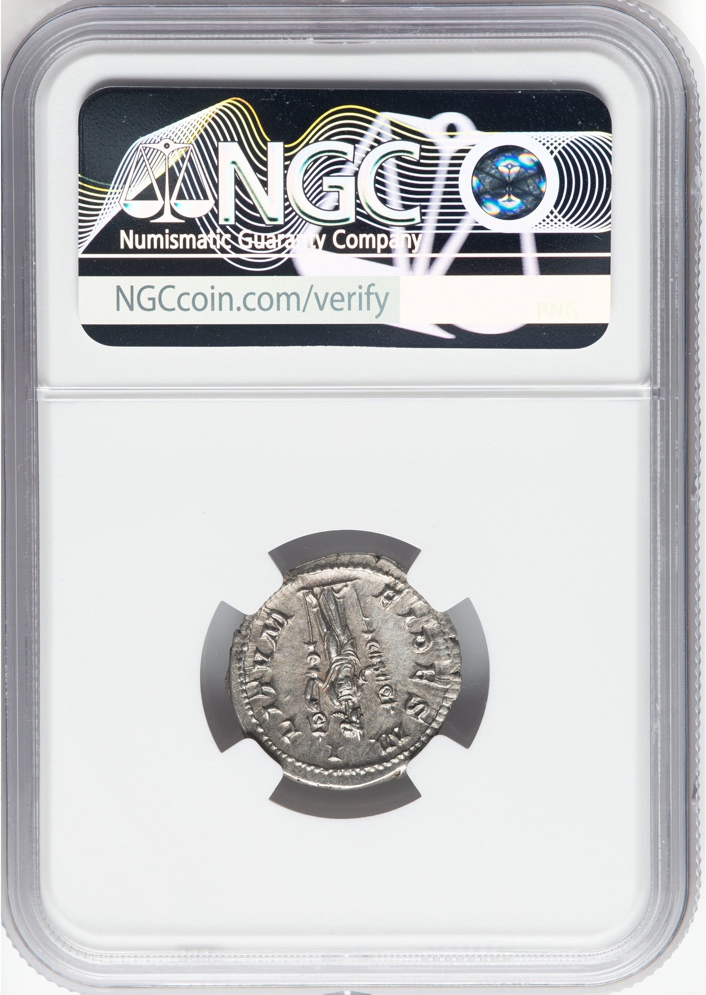 Roman Empire - Maximinus I - Silver Denarius - NGC Ch XF