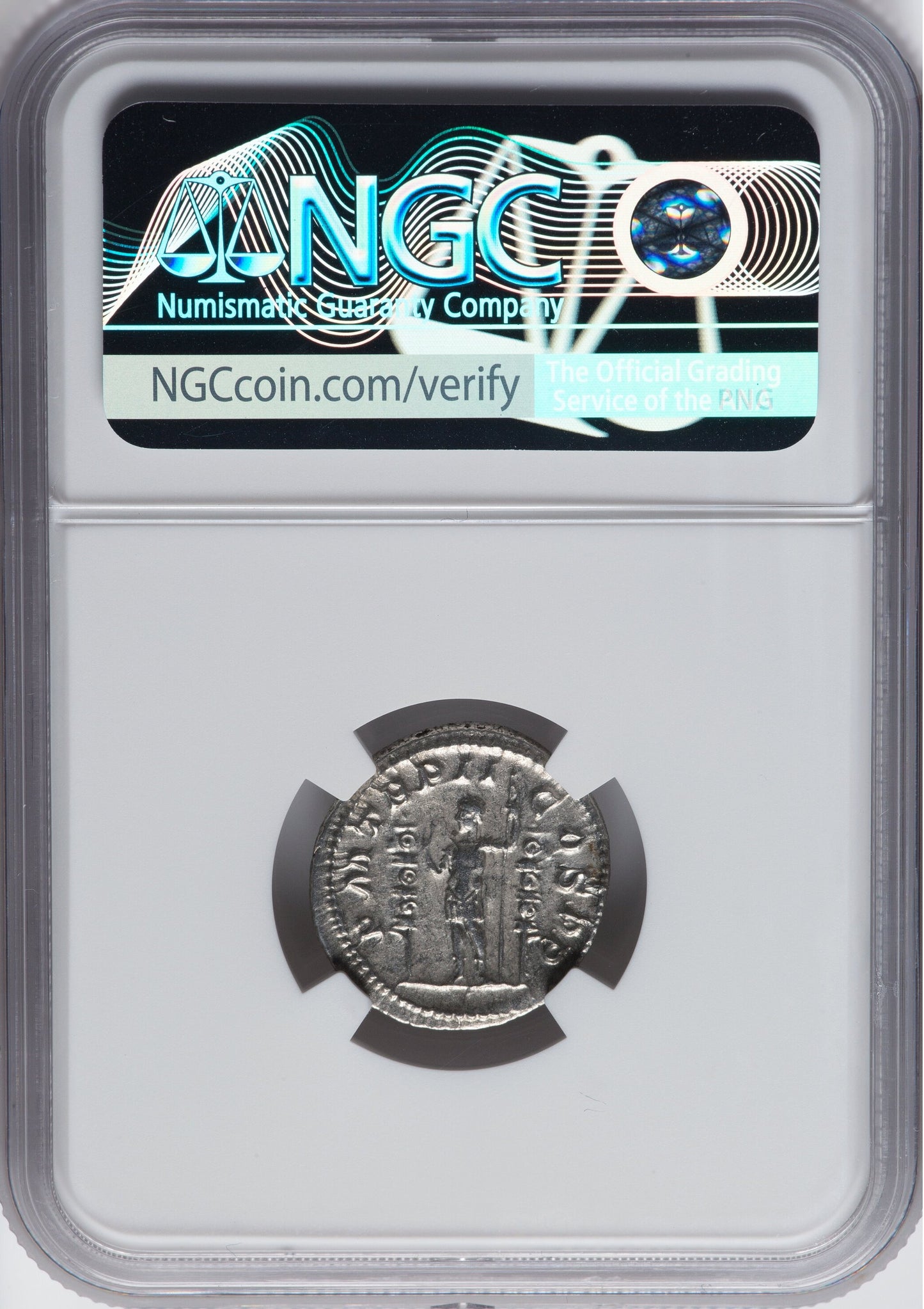 Roman Empire - Maximinus I - Silver Denarius - NGC Ch AU - RIC:3