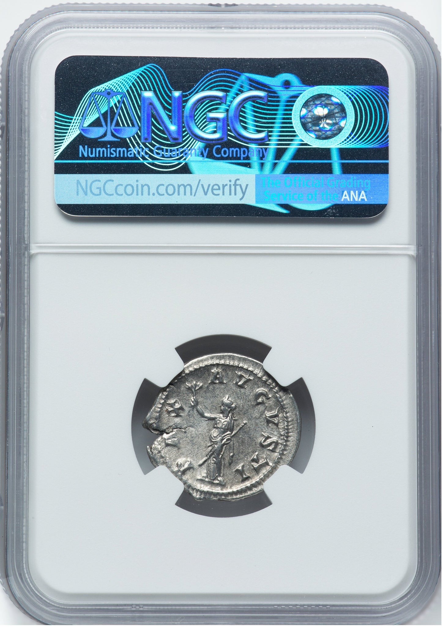 Roman Empire - Maximinus I - Silver Denarius - NGC Ch XF