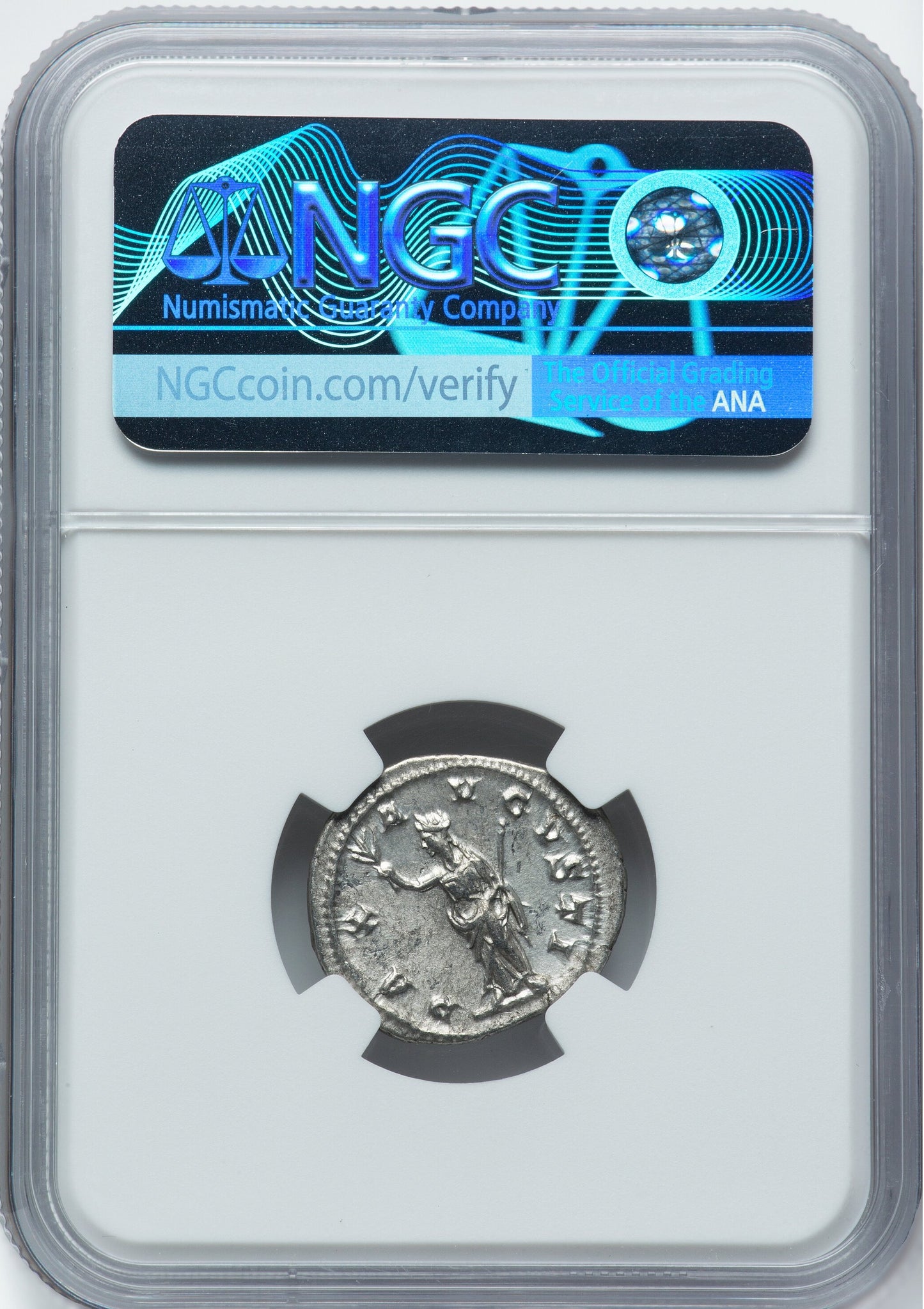 Roman Empire - Maximinus I - Silver Denarius - NGC Ch XF