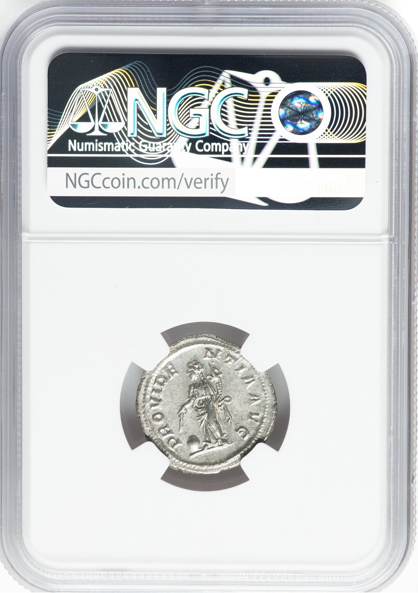 Roman Empire - Maximinus I - Silver Denarius - NGC Ch AU