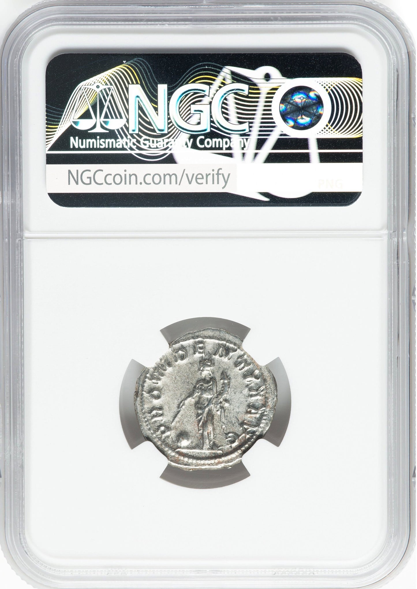 Roman Empire - Maximinus I - Silver Denarius - NGC AU