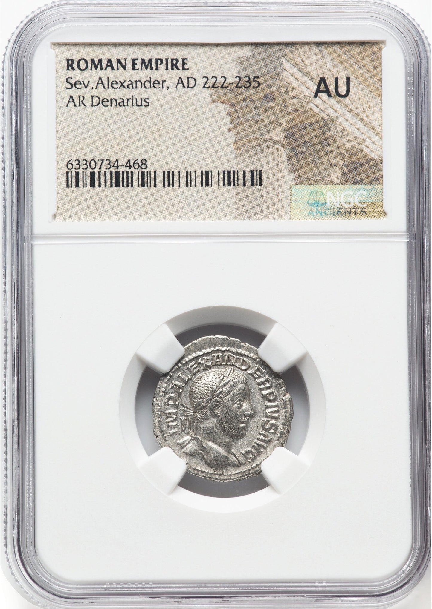 Roman Empire - Severus Alexander - Silver Denarius - NGC AU