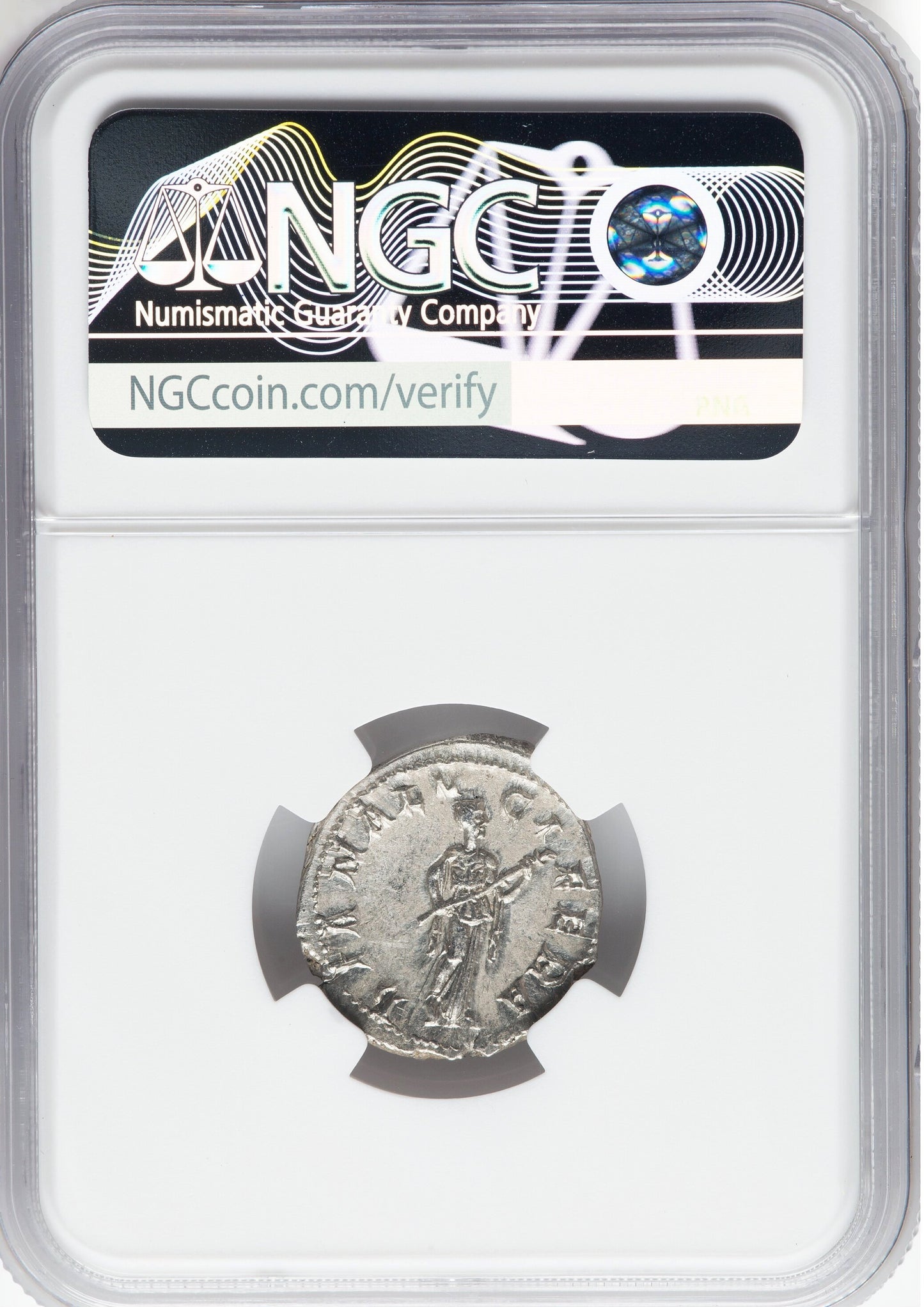 Roman Empire - Gordian III - Silver Denarius - NGC Ch AU