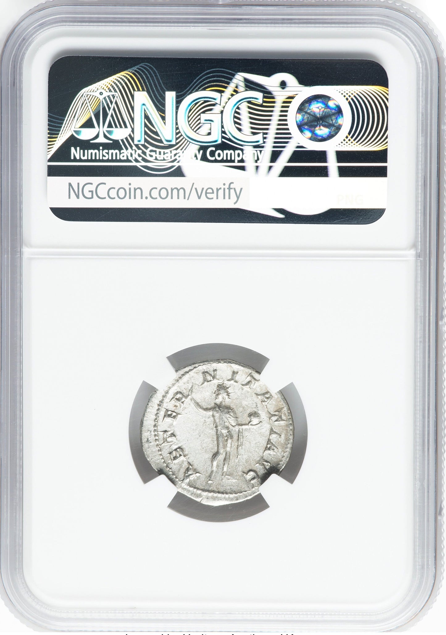 Roman Empire - Gordian III - Silver Denarius - NGC Ch AU