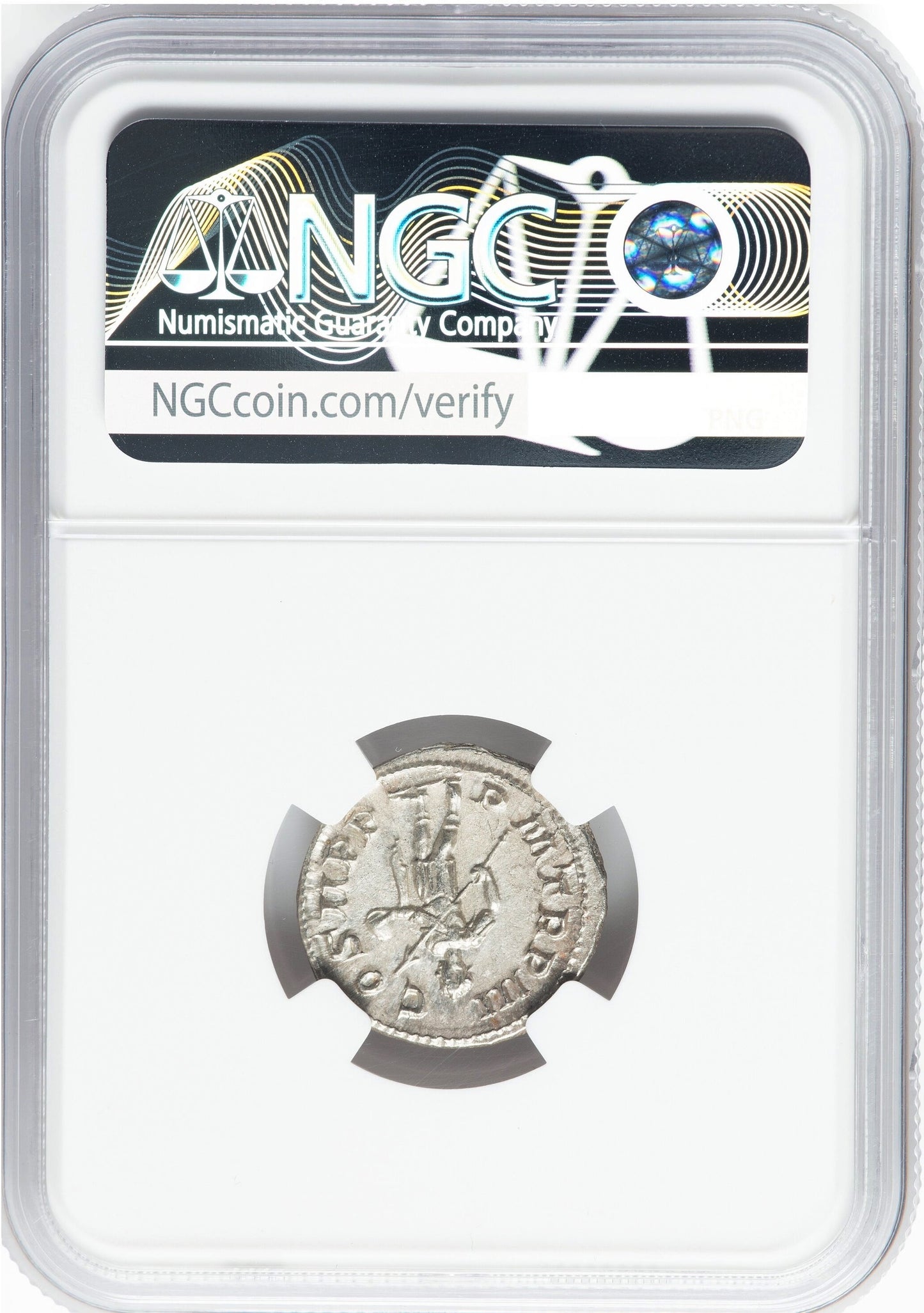 Roman Empire - Gordian III - Silver Denarius - NGC Ch AU