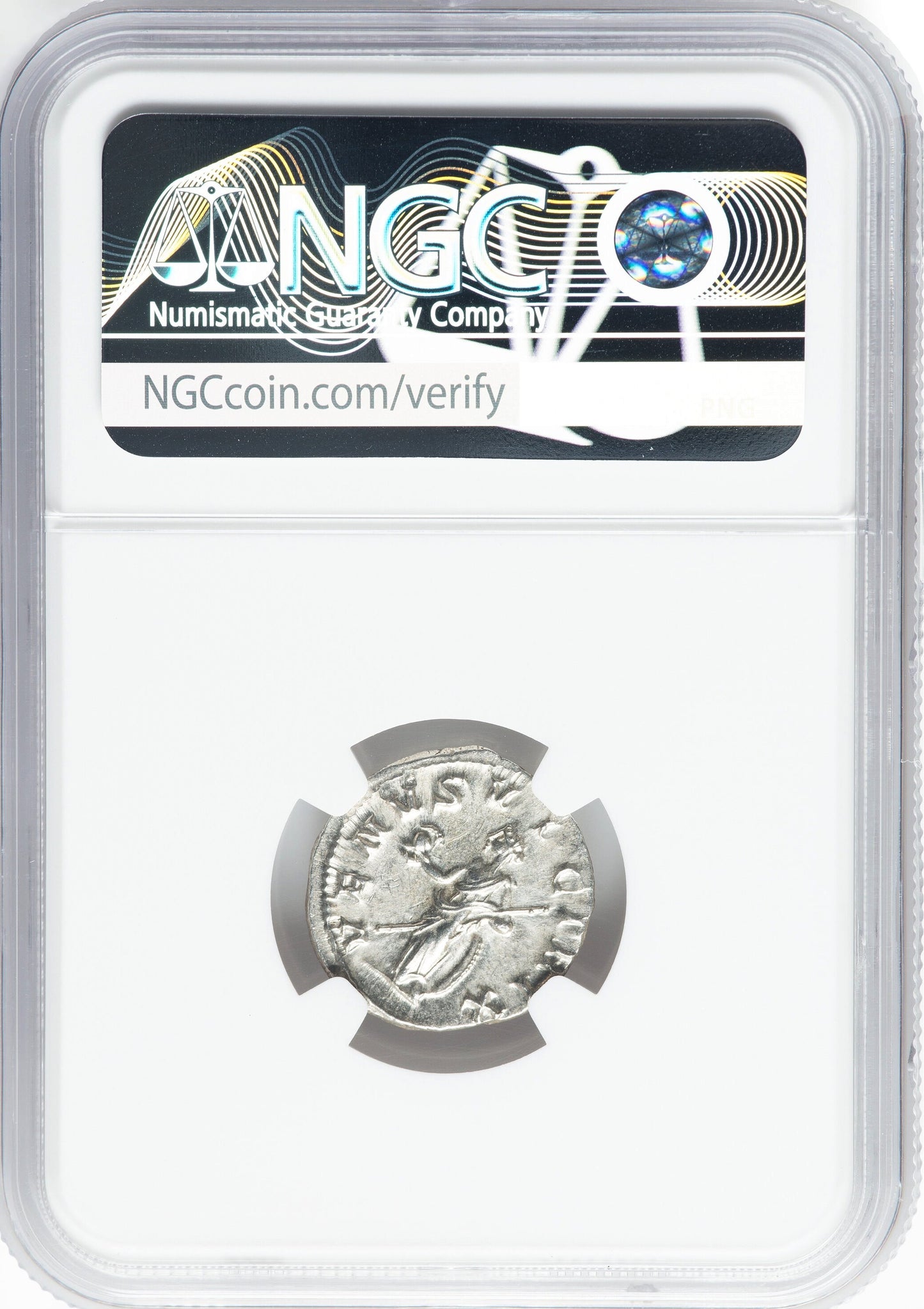 Roman Empire - Gordian III - Silver Denarius - NGC Ch AU