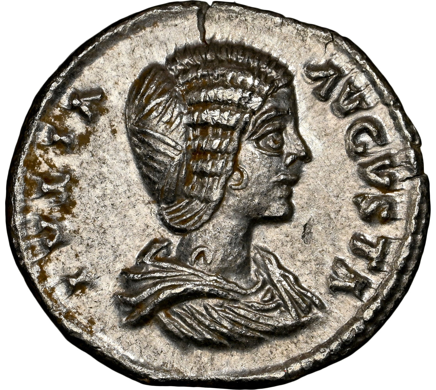 Roman Empire - Julia Domna - Silver Denarius - NGC Ch AU - RIC:644