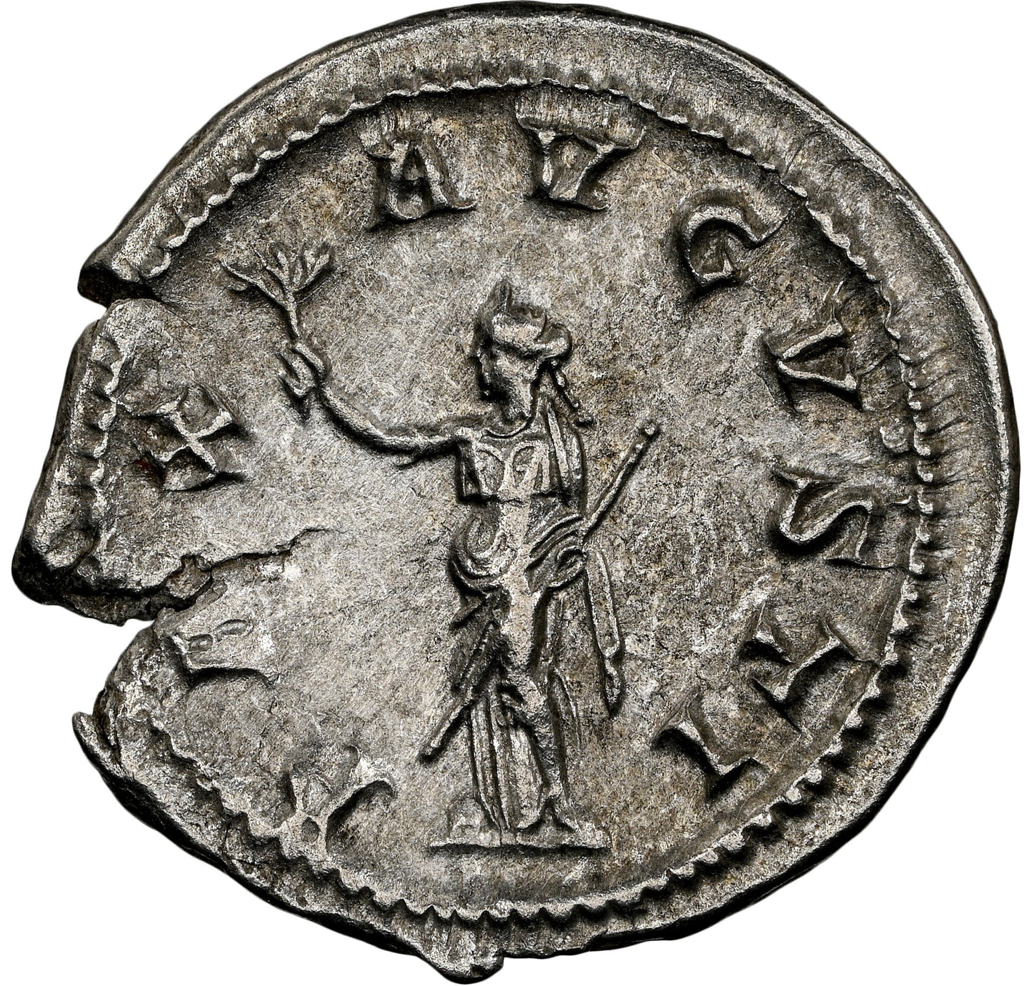 Roman Empire - Maximinus I - Silver Denarius - NGC Ch XF
