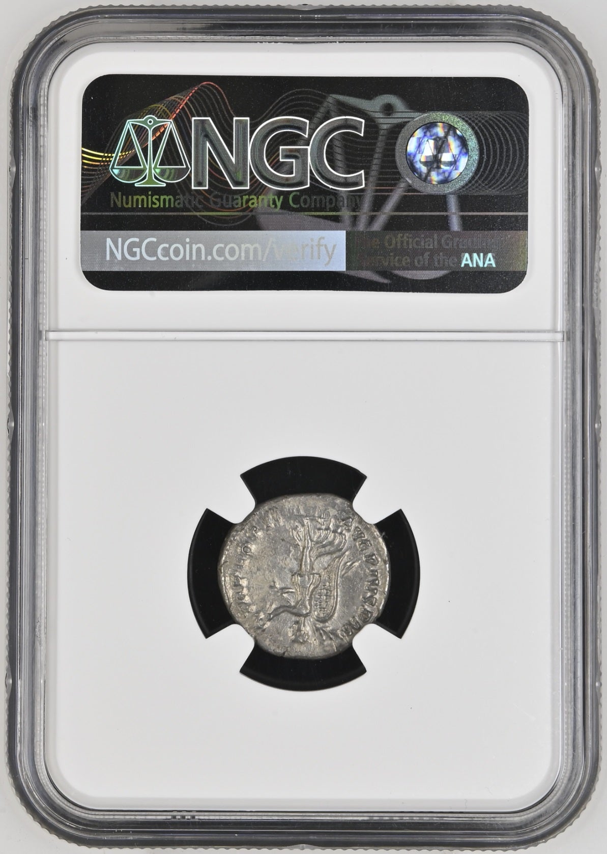 Roman Empire - Antoninus Pius - Silver Denarius - NGC AU - RIC:25