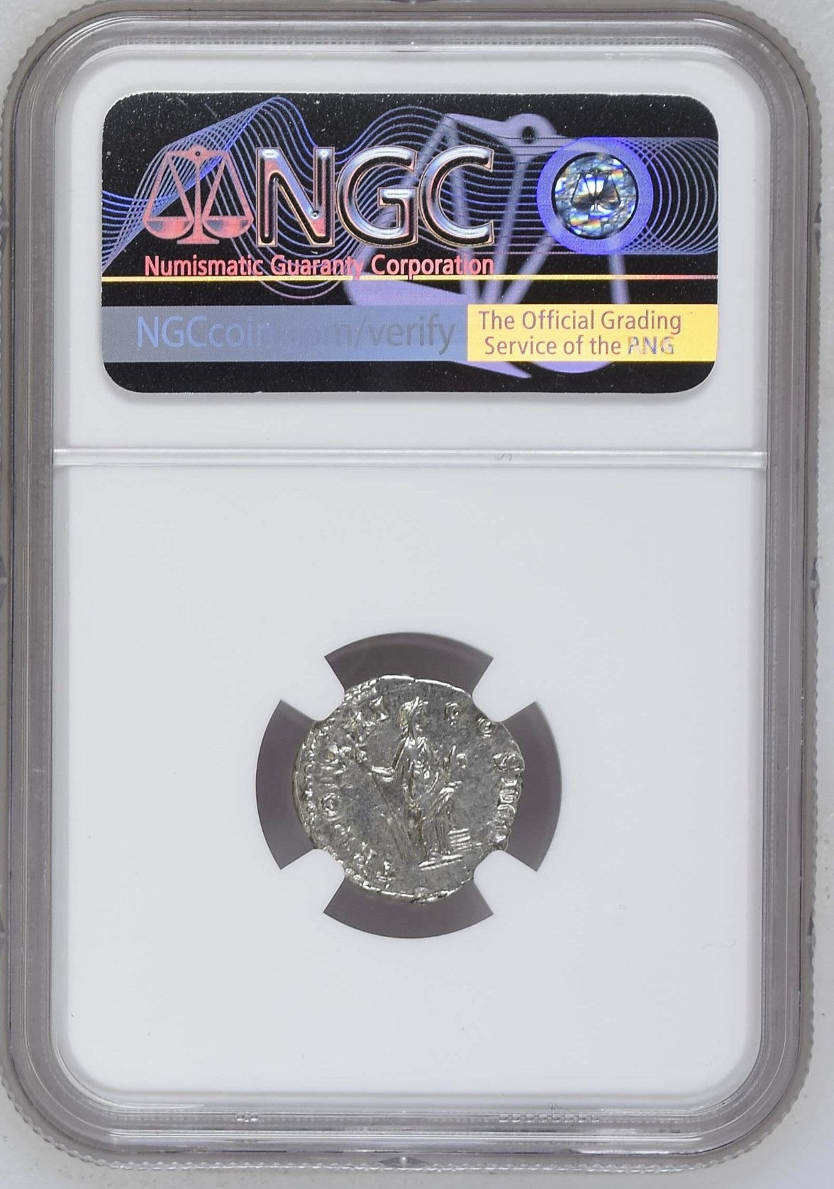 Roman Empire - Antoninus Pius - Silver Denarius - NGC Ch XF - Cohen:1016