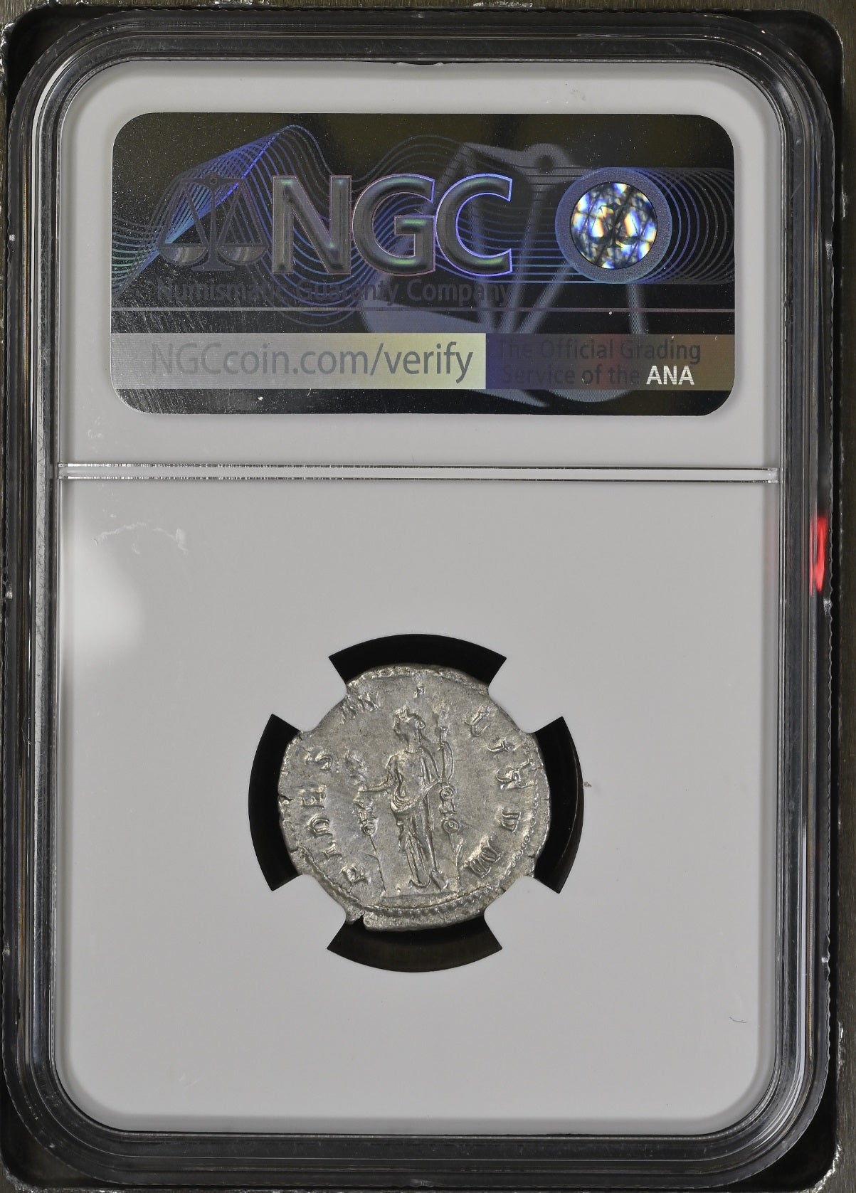 Roman Empire - Maximinus I - Silver Denarius - NGC Ch AU - RIC:7a