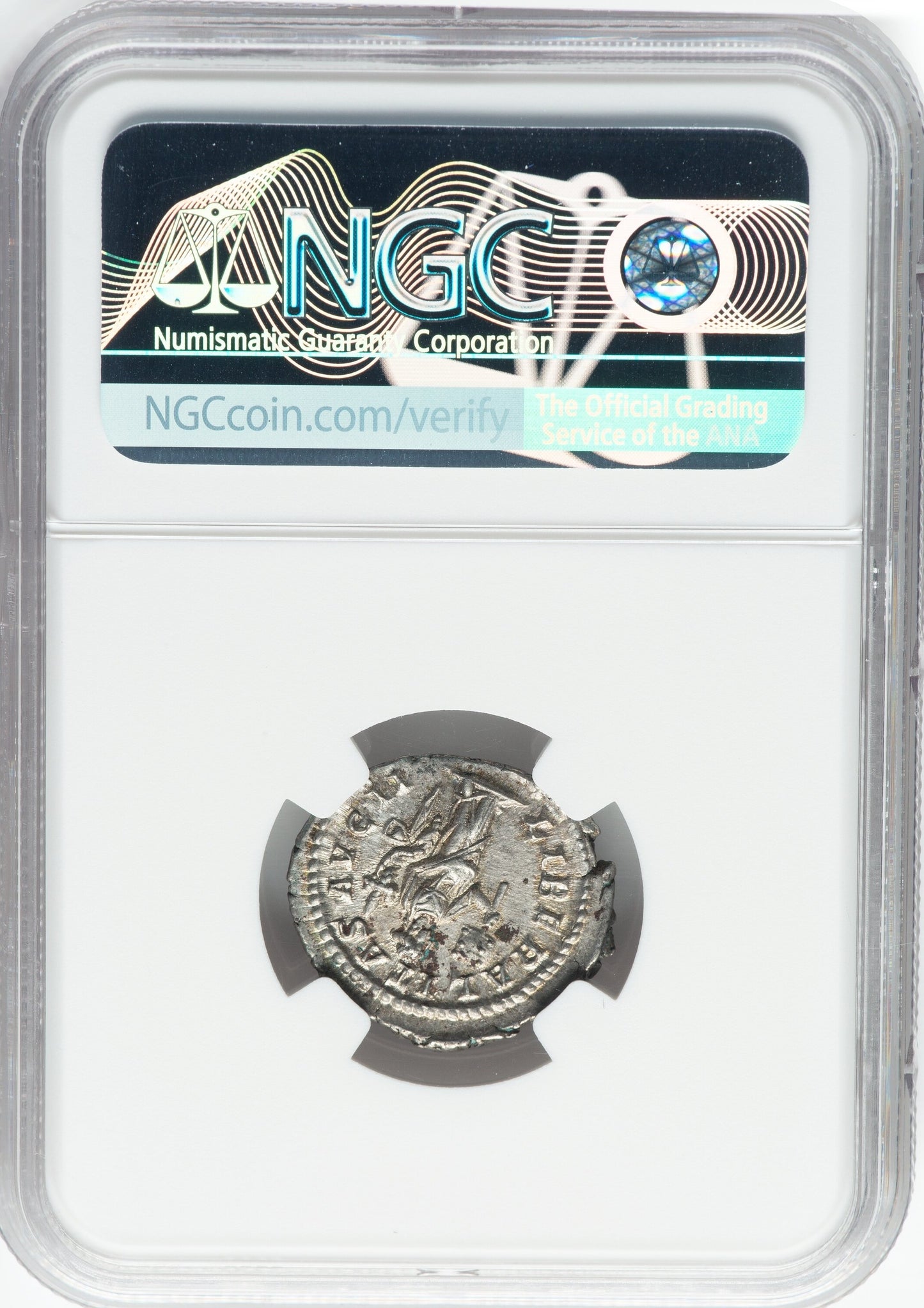 Roman Empire - Elagabalus - Silver Denarius - NGC AU - RIC:100