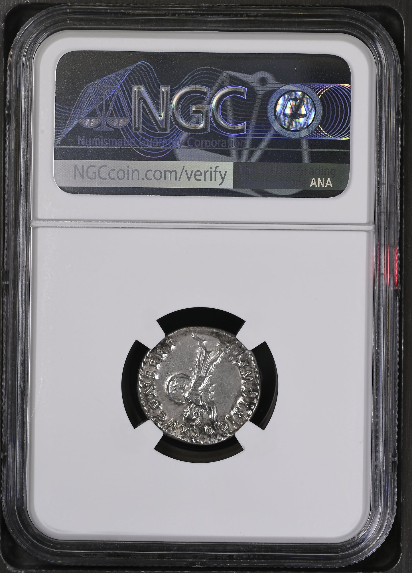 Roman Empire - Domitian - Silver Denarius - NGC XF - RIC:720