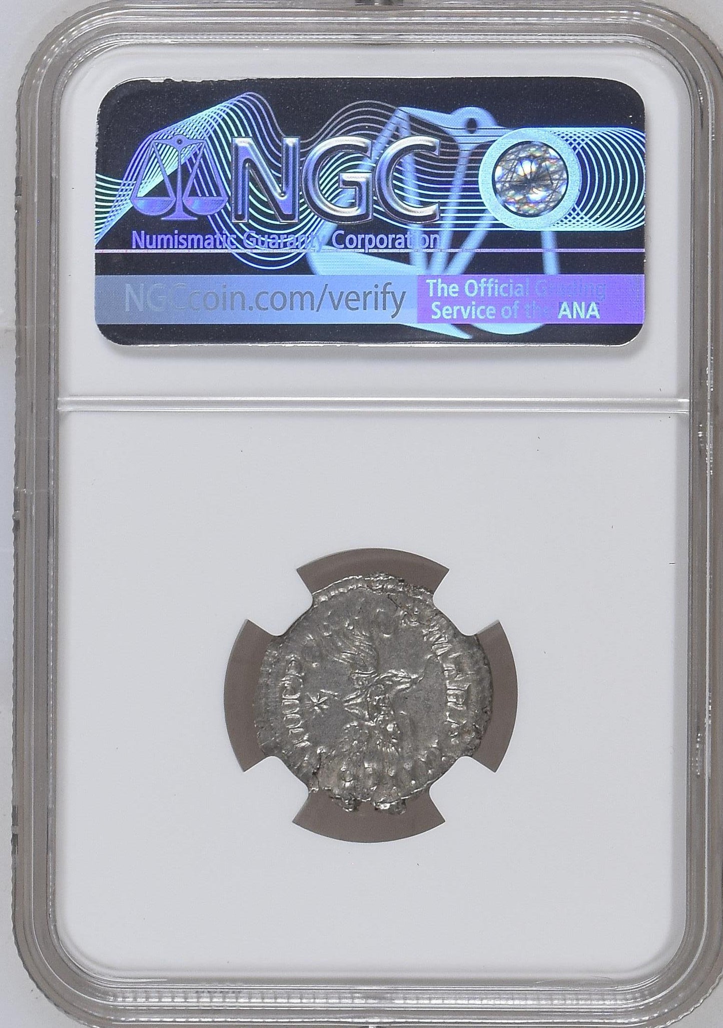 Roman Empire - Elagabalus - Silver Denarius - NGC Ch AU - RIC:161