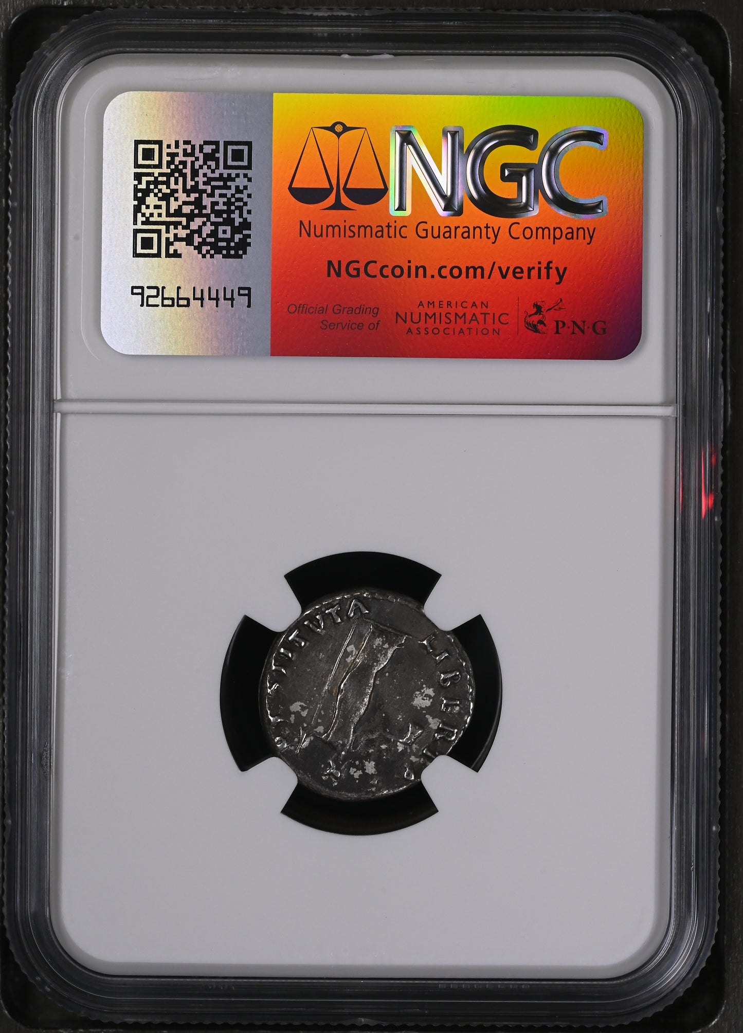 Roman Empire - Vitellius - Silver Denarius - NGC Ch F - RIC:105