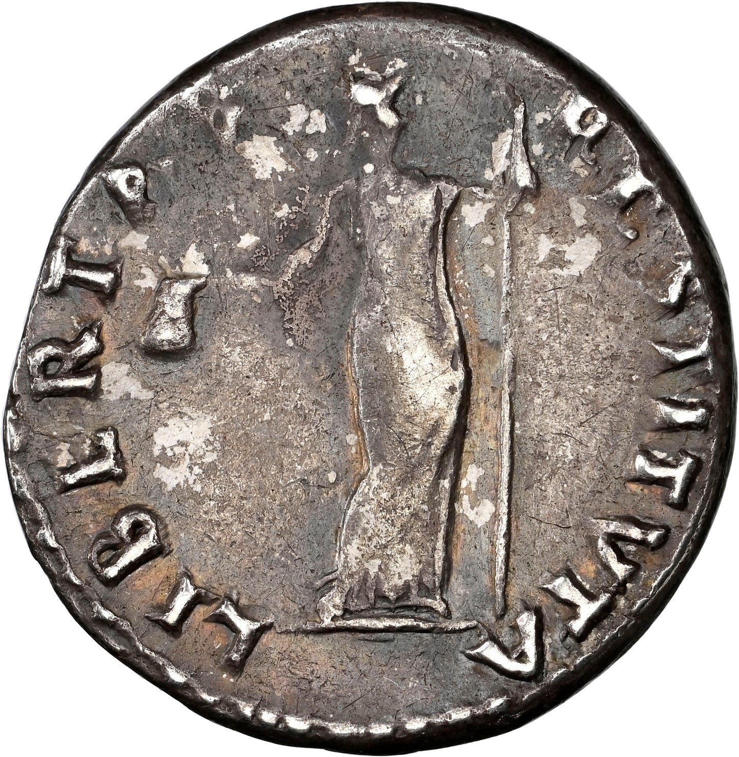 Roman Empire - Vitellius - Silver Denarius - NGC Ch F - RIC:105