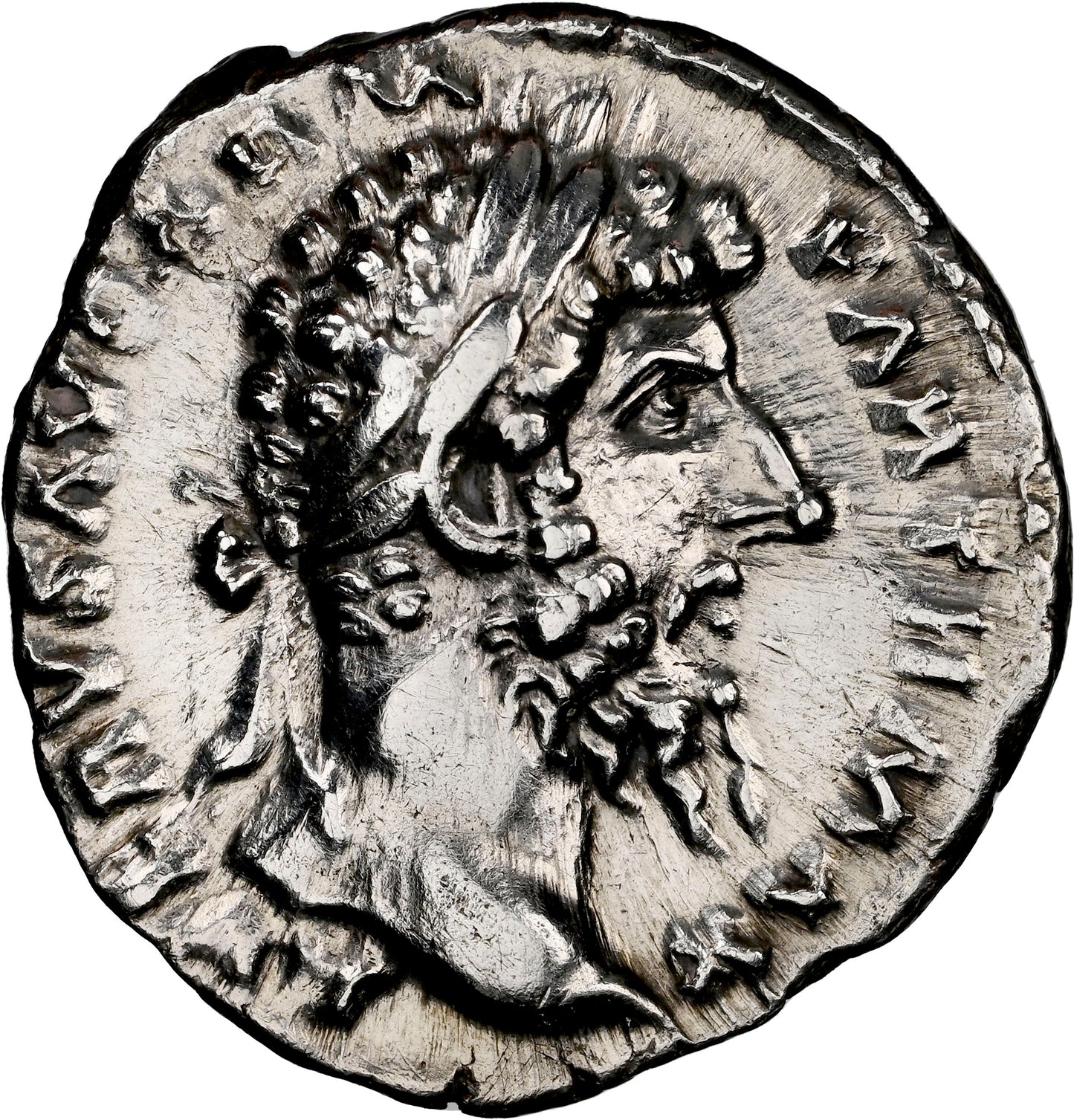 Roman Empire - Lucius Verus - Silver Denarius - NGC Ch XF - RIC:595
