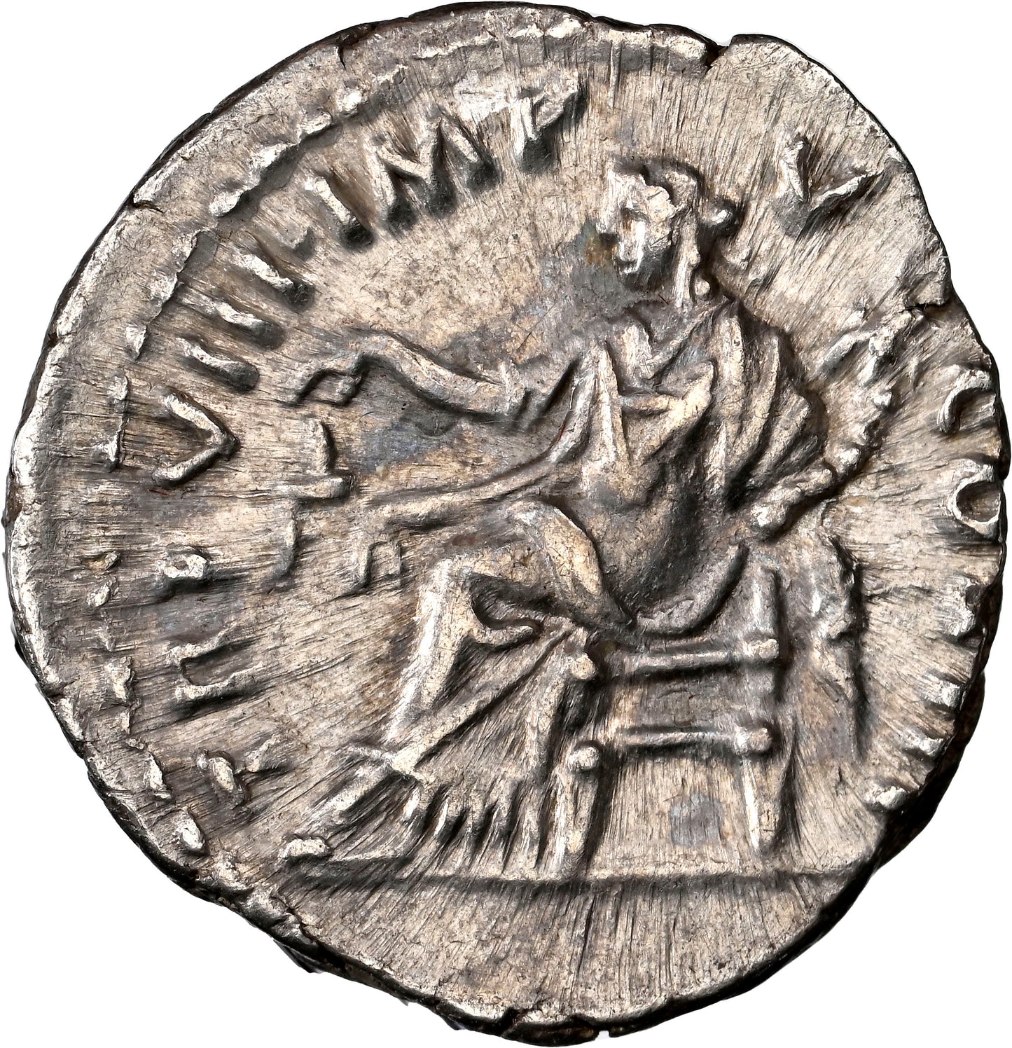 Roman Empire - Lucius Verus - Silver Denarius - NGC Ch XF - RIC:595